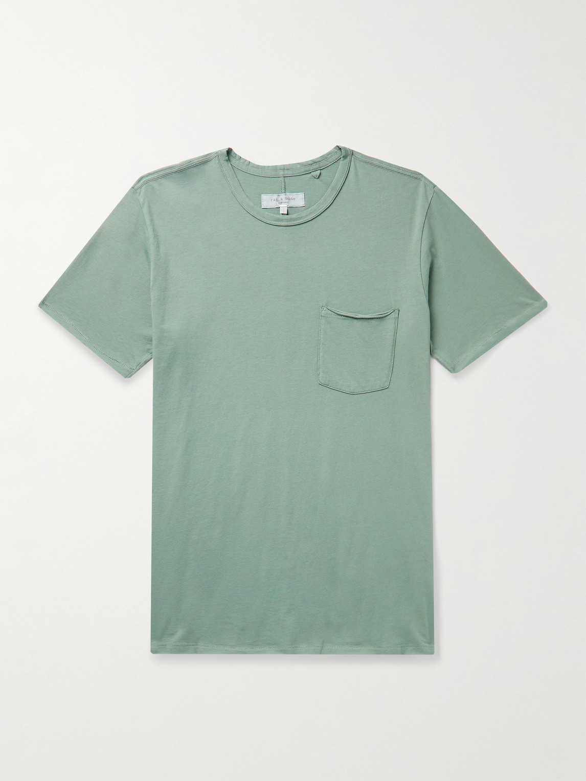 Rag & Bone Miles Organic Cotton-jersey T-shirt In Green