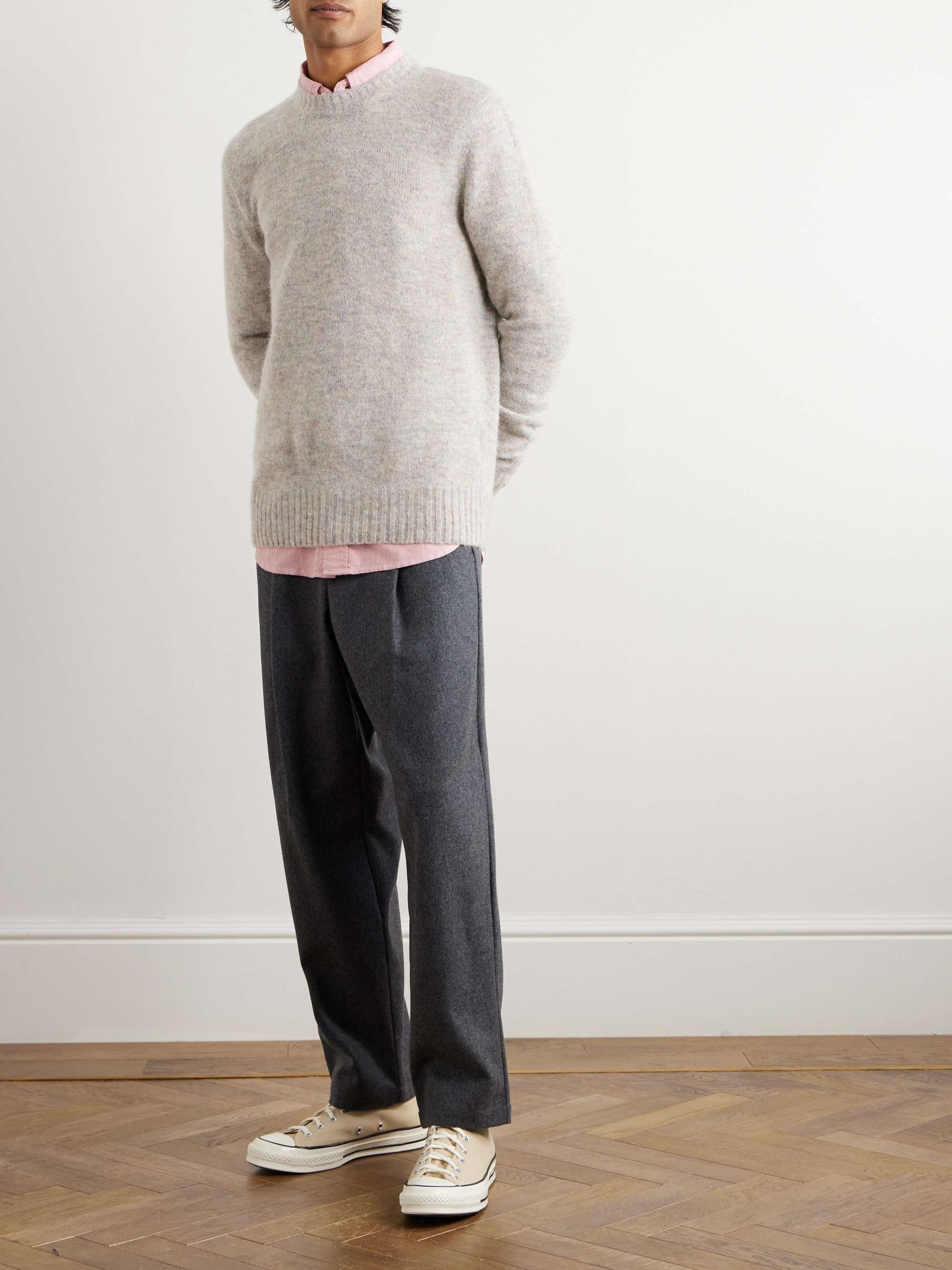 A.P.C. Lucas Brushed Knitted Sweater for Men | MR PORTER