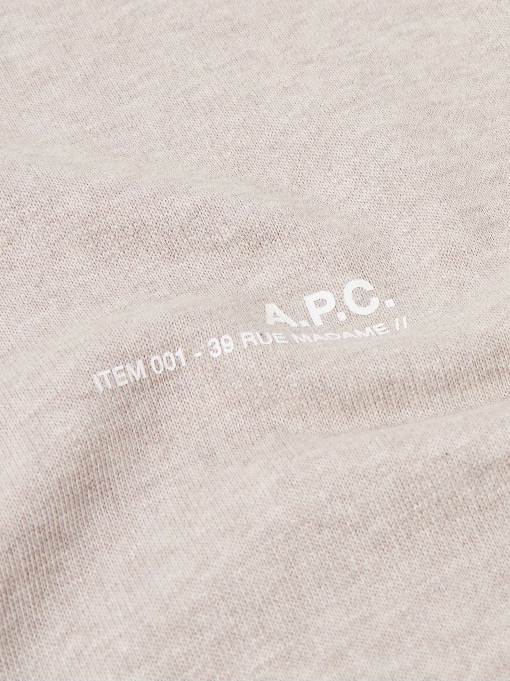 A.P.C. Logo-Print Cotton-Jersey Hoodie