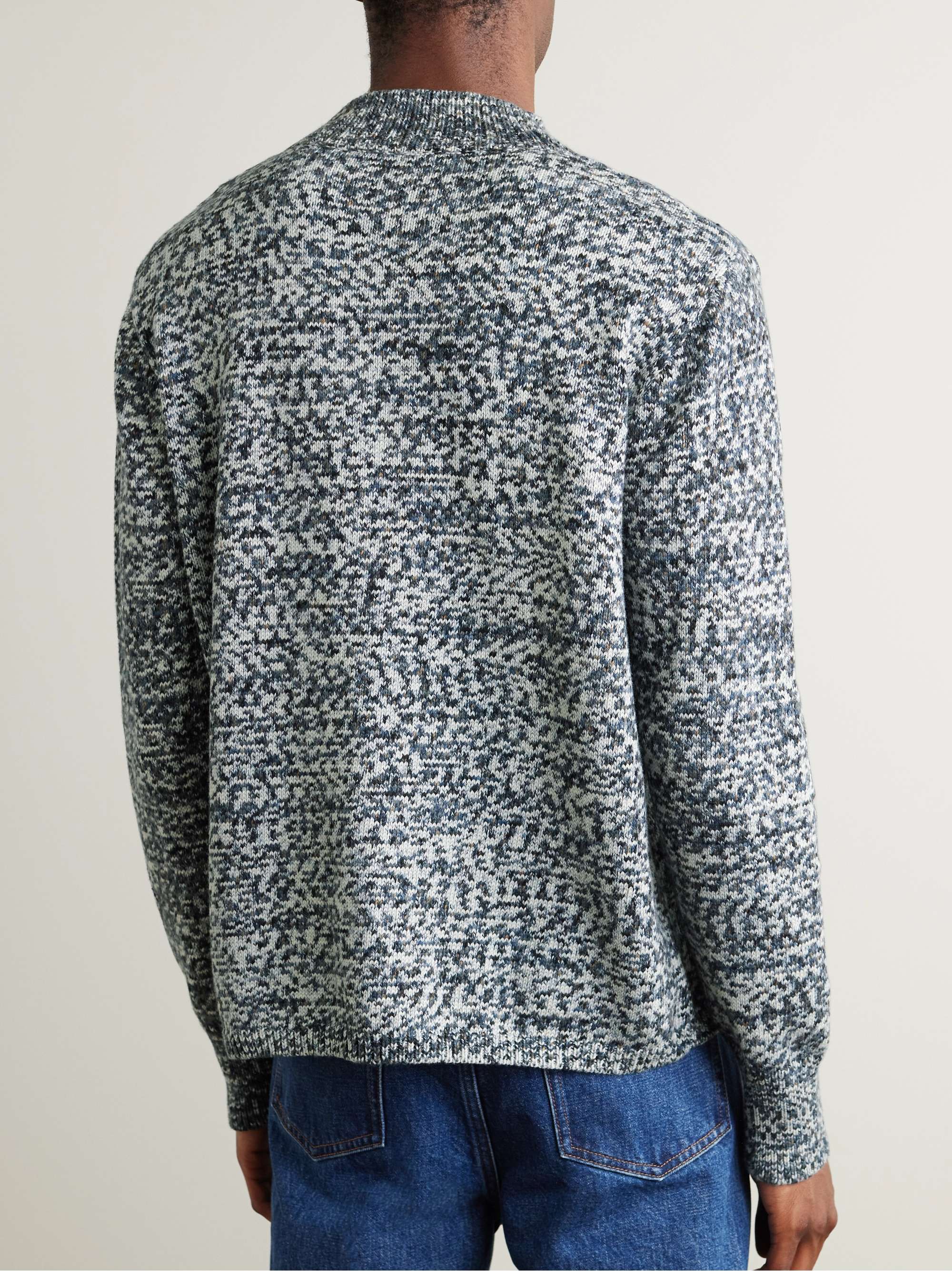 A.P.C. + JW Anderson Noah Space-Dyed Cotton Mock-Neck Sweater for Men ...
