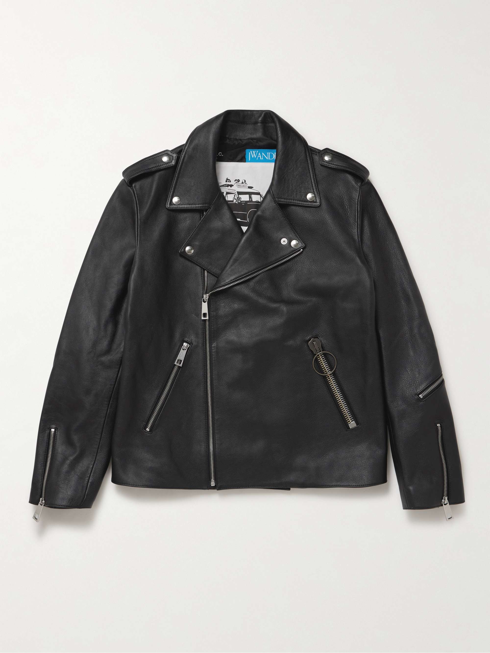 A.P.C. + JW Anderson Morgan Leather Biker Jacket for Men | MR PORTER