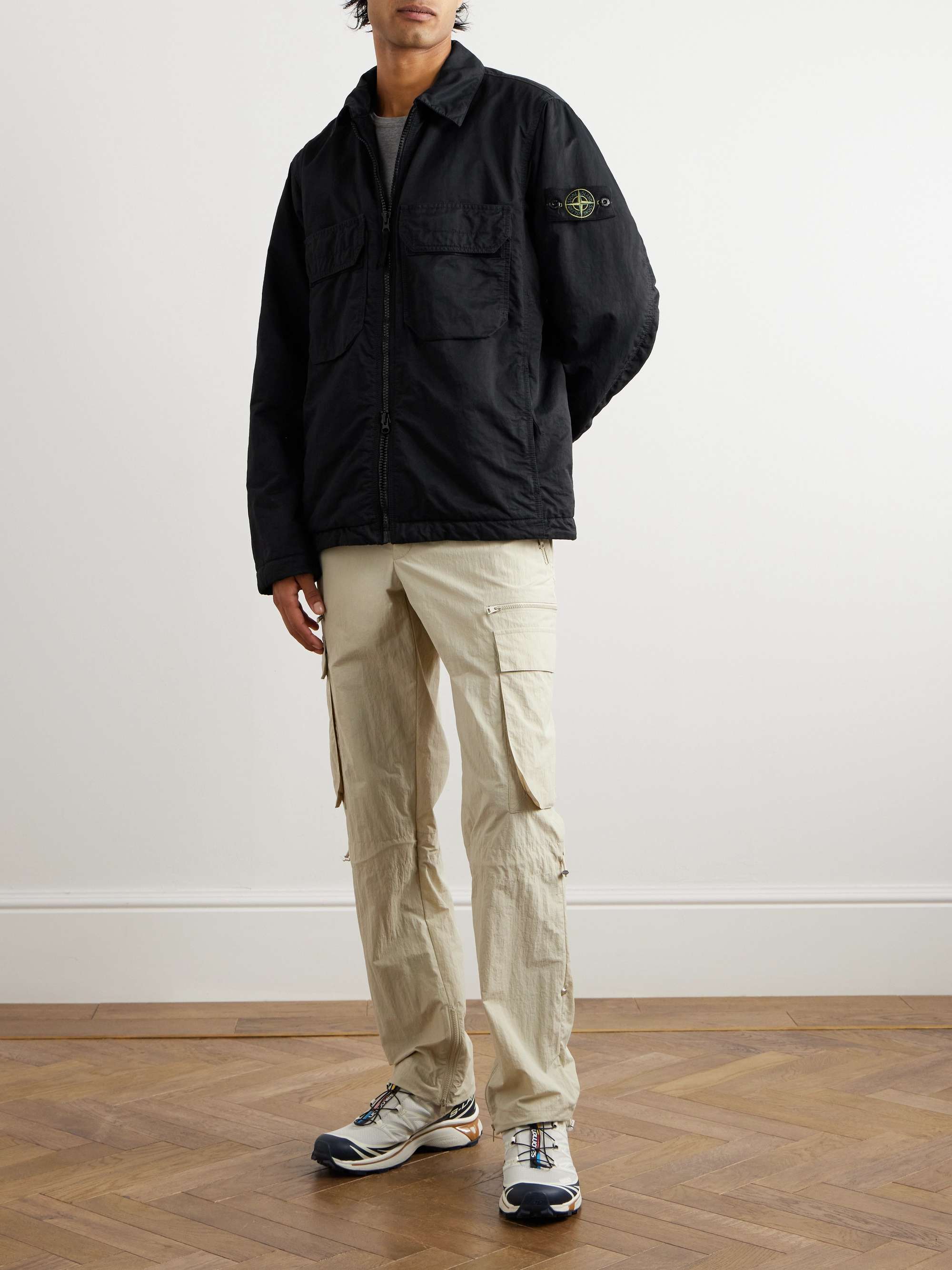 STONE ISLAND Logo-Appliquéd Quilted Shell Down Gilet for Men