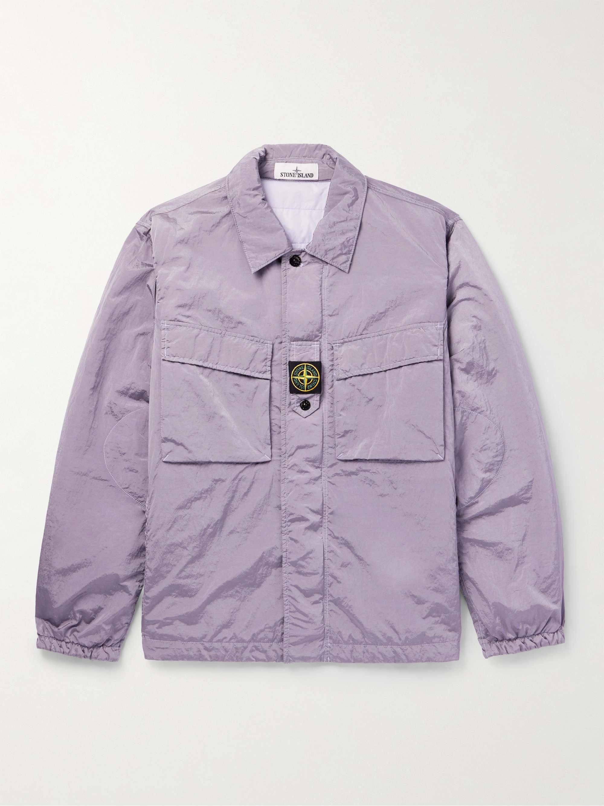 STONE ISLAND Logo-Appliquéd Garment-Dyed Nylon Metal Jacket for Men ...