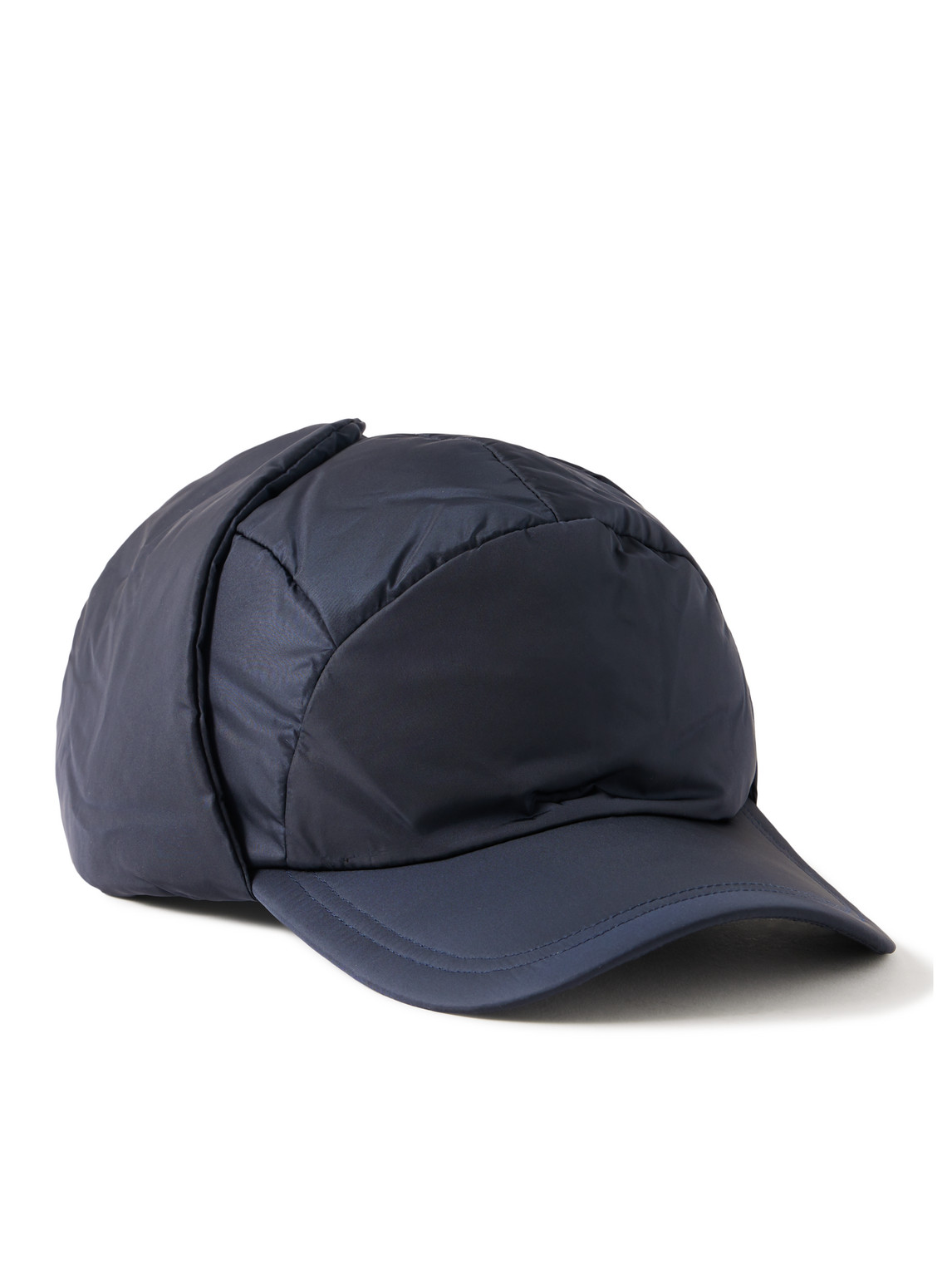 Logo-Appliquéd Padded Quilted Shell Trapper Cap