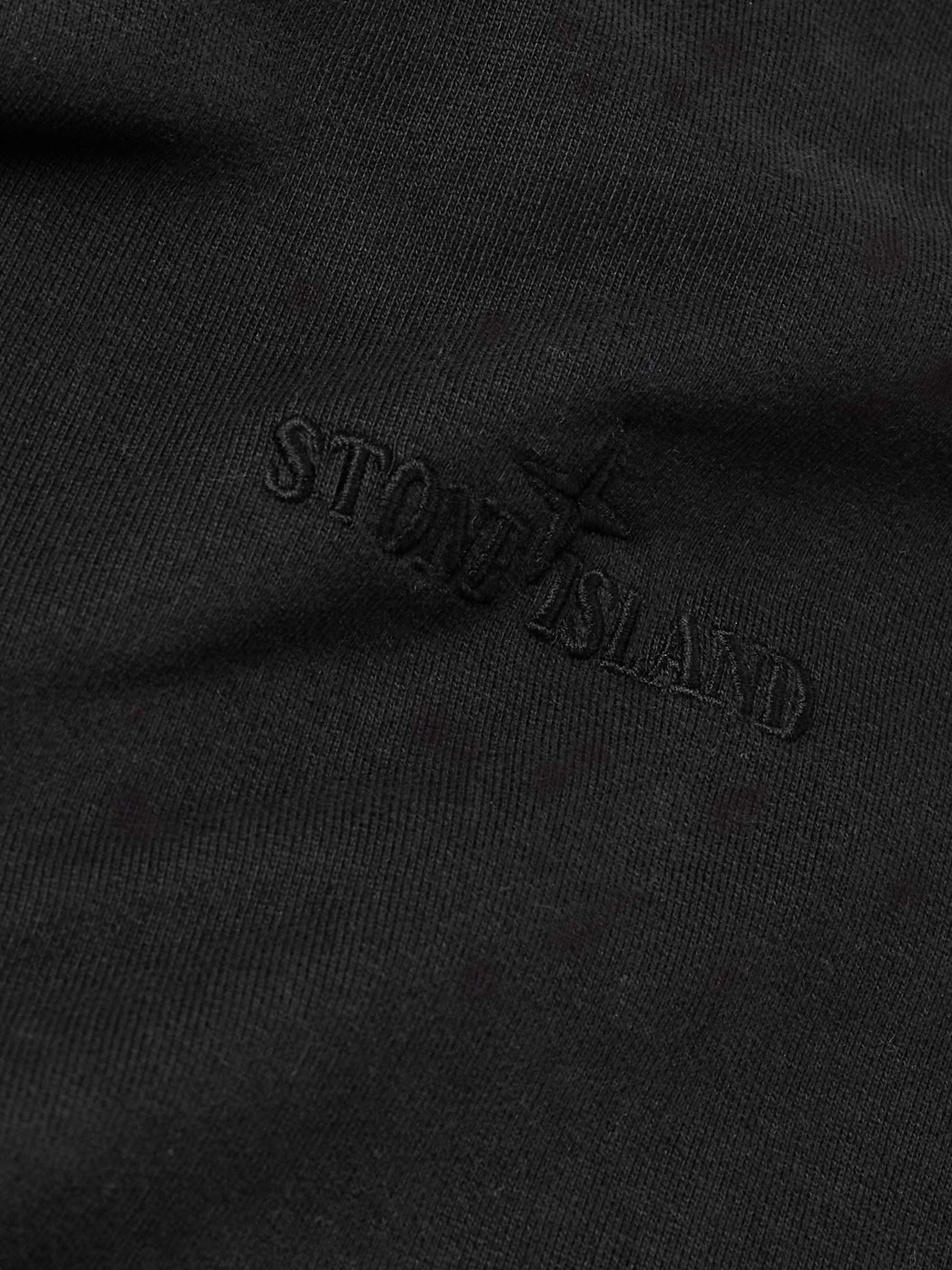 STONE ISLAND Logo-Embroidered Cotton-Jersey Sweatshirt for Men | MR PORTER