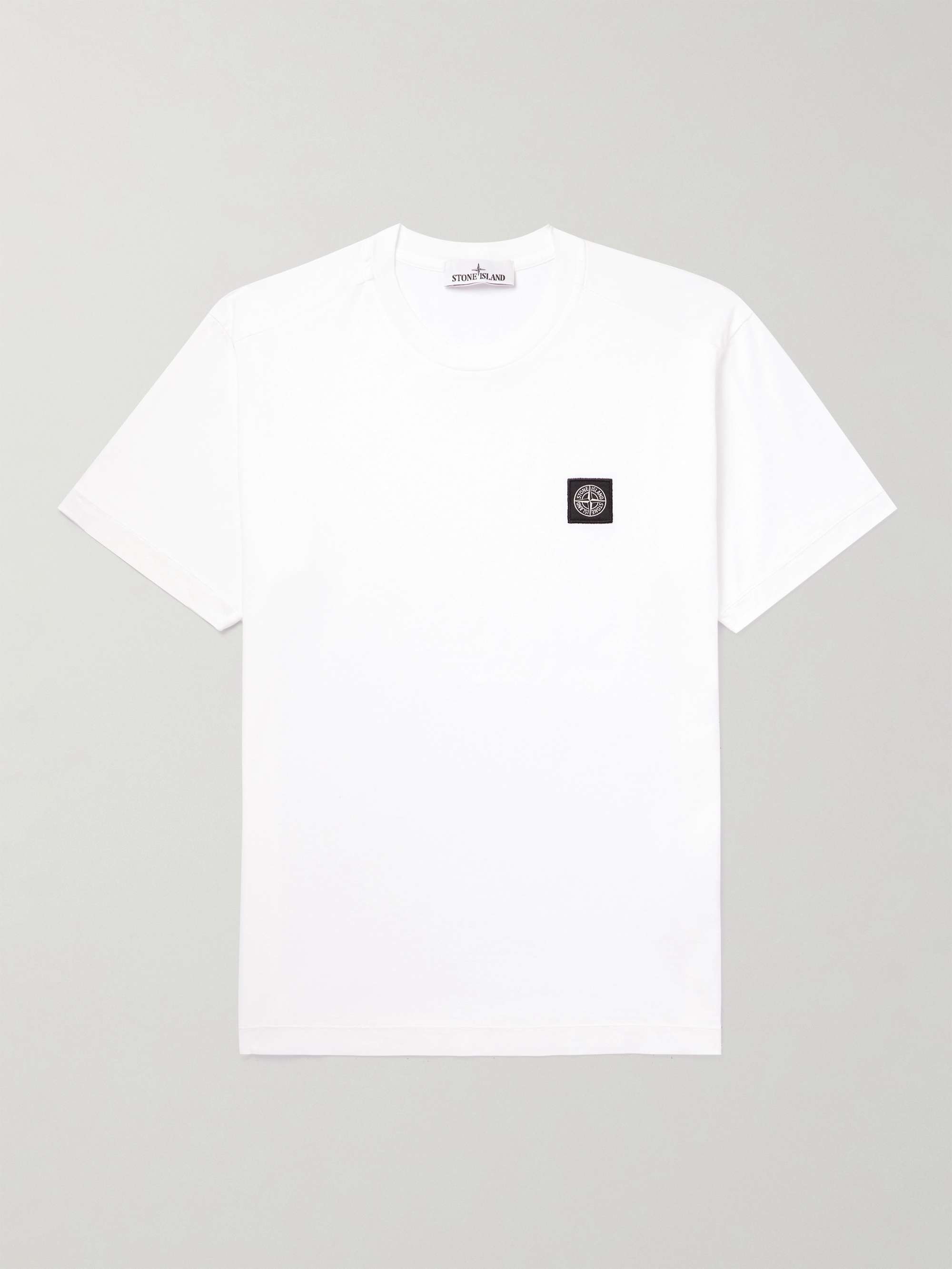 STONE ISLAND Logo-Appliquéd Cotton-Jersey T-Shirt for Men | MR PORTER