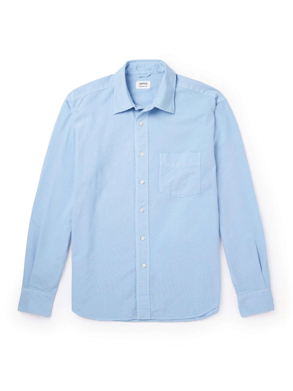 Aspesi Cotton-poplin Shirt In Blue