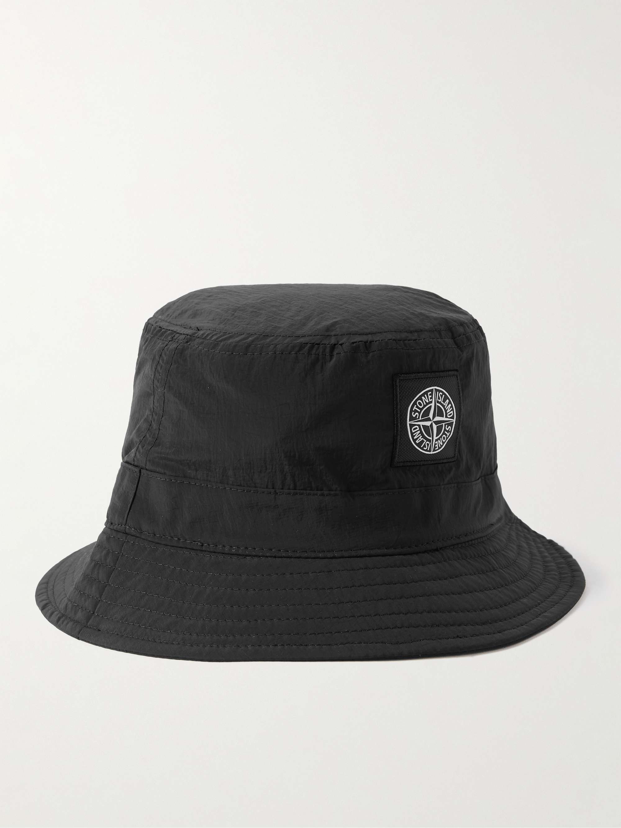 STONE ISLAND Logo-Appliquéd Shell Bucket Hat for Men | MR PORTER