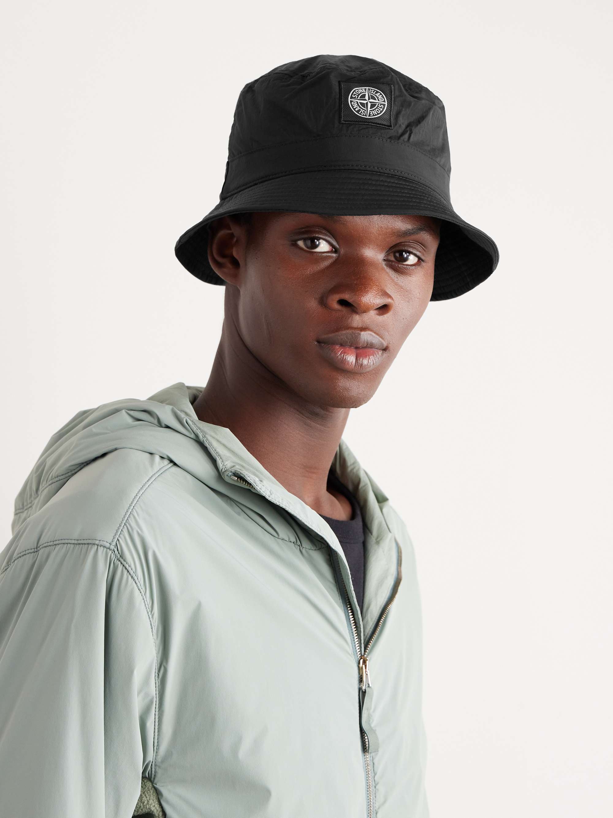 STONE ISLAND Logo-Appliquéd Shell Bucket Hat for Men | MR PORTER