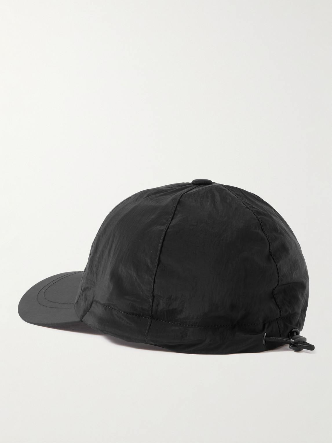 Shop Stone Island Logo-appliquéd Crinkled-econyl® Cap In Black