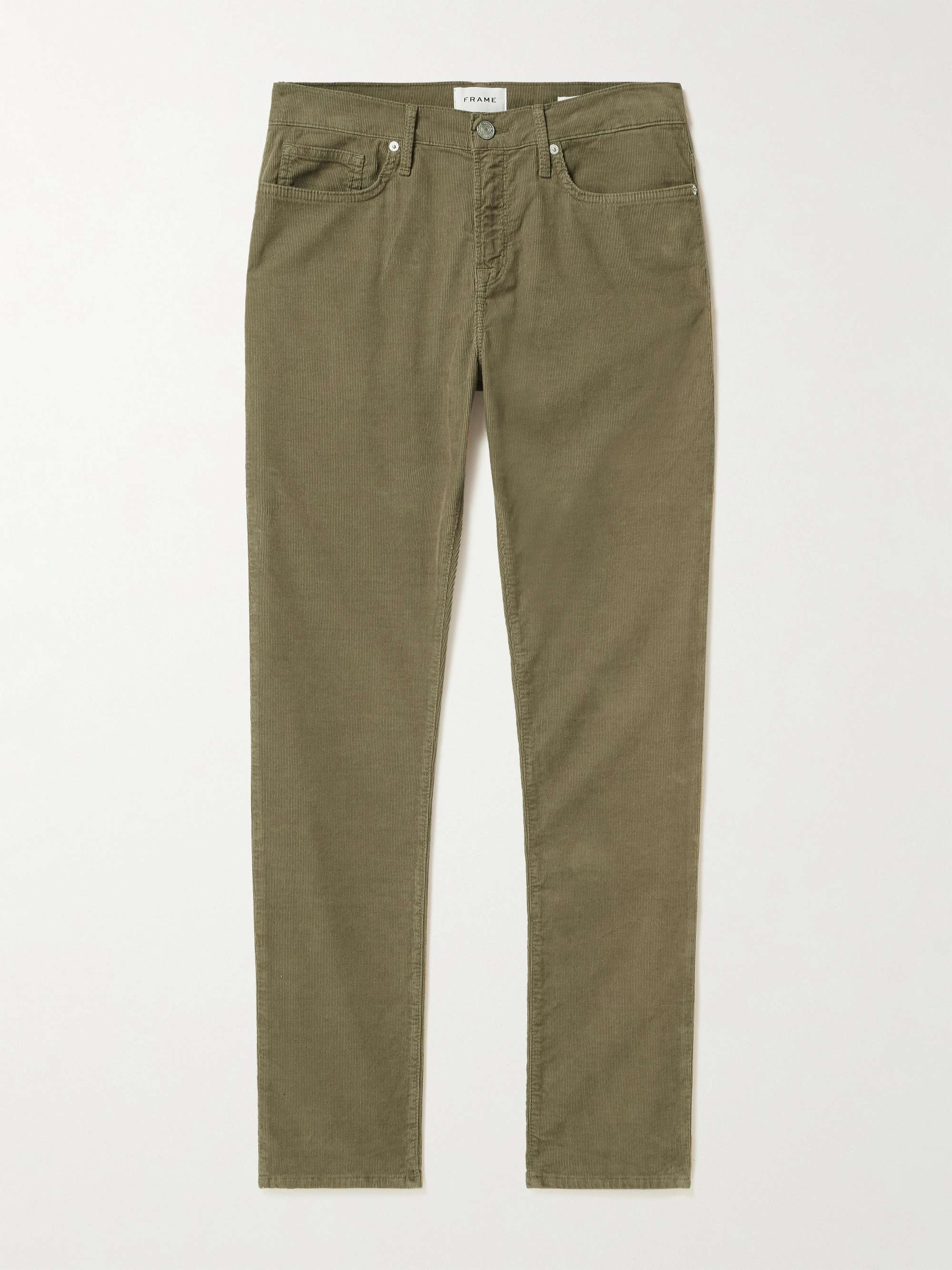 FRAME L'Homme Slim-Fit Cotton-Blend Corduroy Trousers for Men