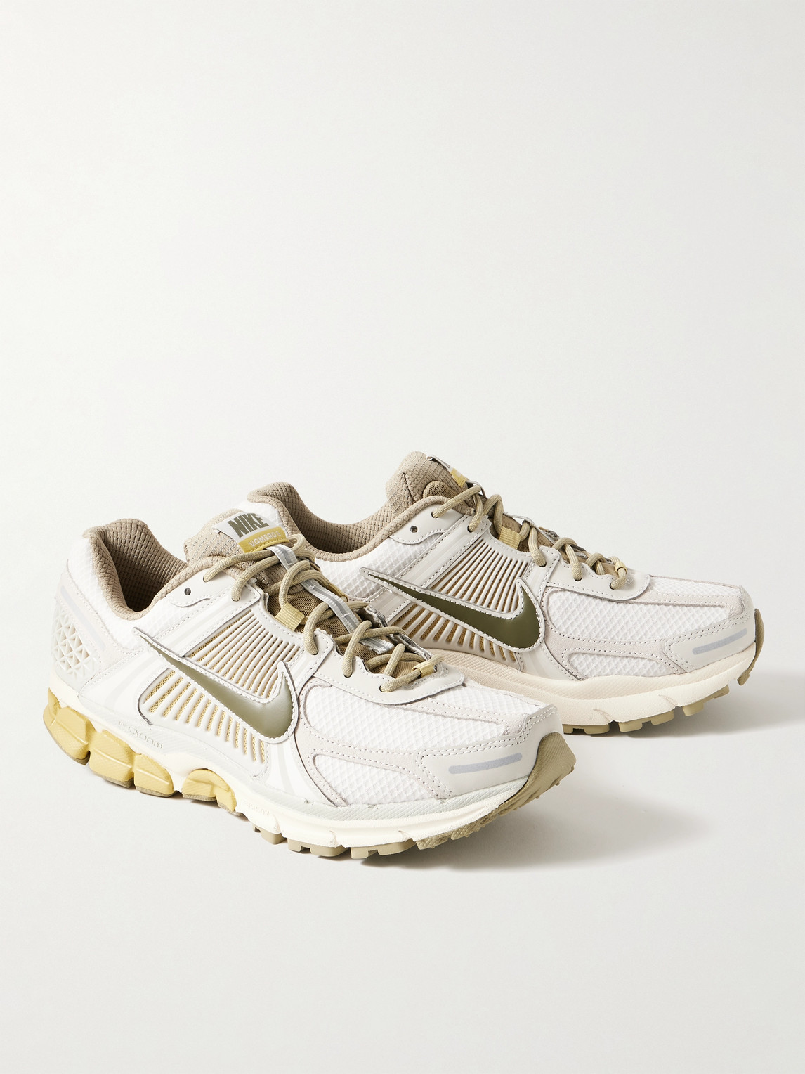 Shop Nike Zoom Vomero 5 Leather And Rubber-trimmed Mesh Sneakers In White