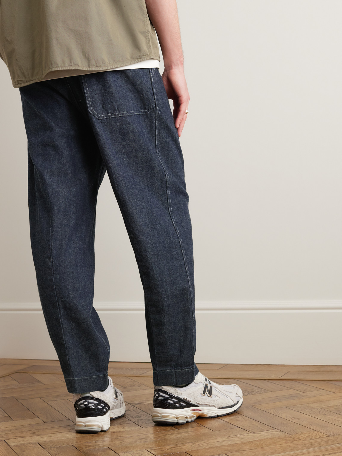 Shop Applied Art Forms Dm1-1 Straight-leg Selvedge Jeans In Blue