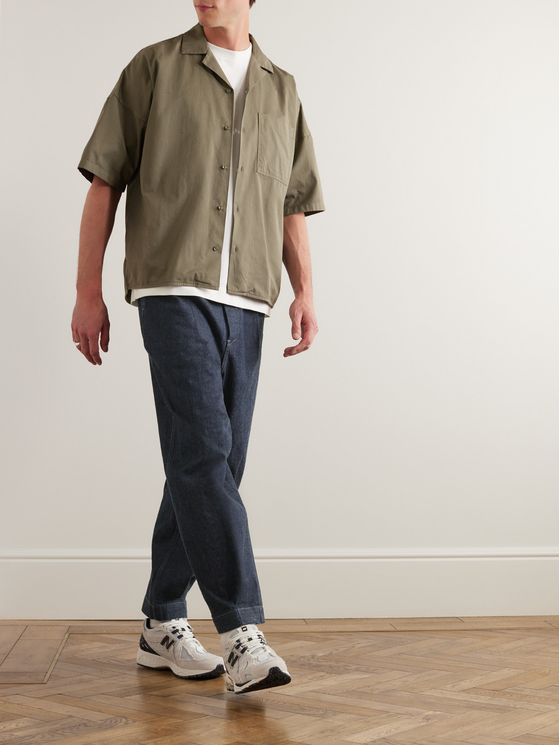 Shop Applied Art Forms Dm1-1 Straight-leg Selvedge Jeans In Blue