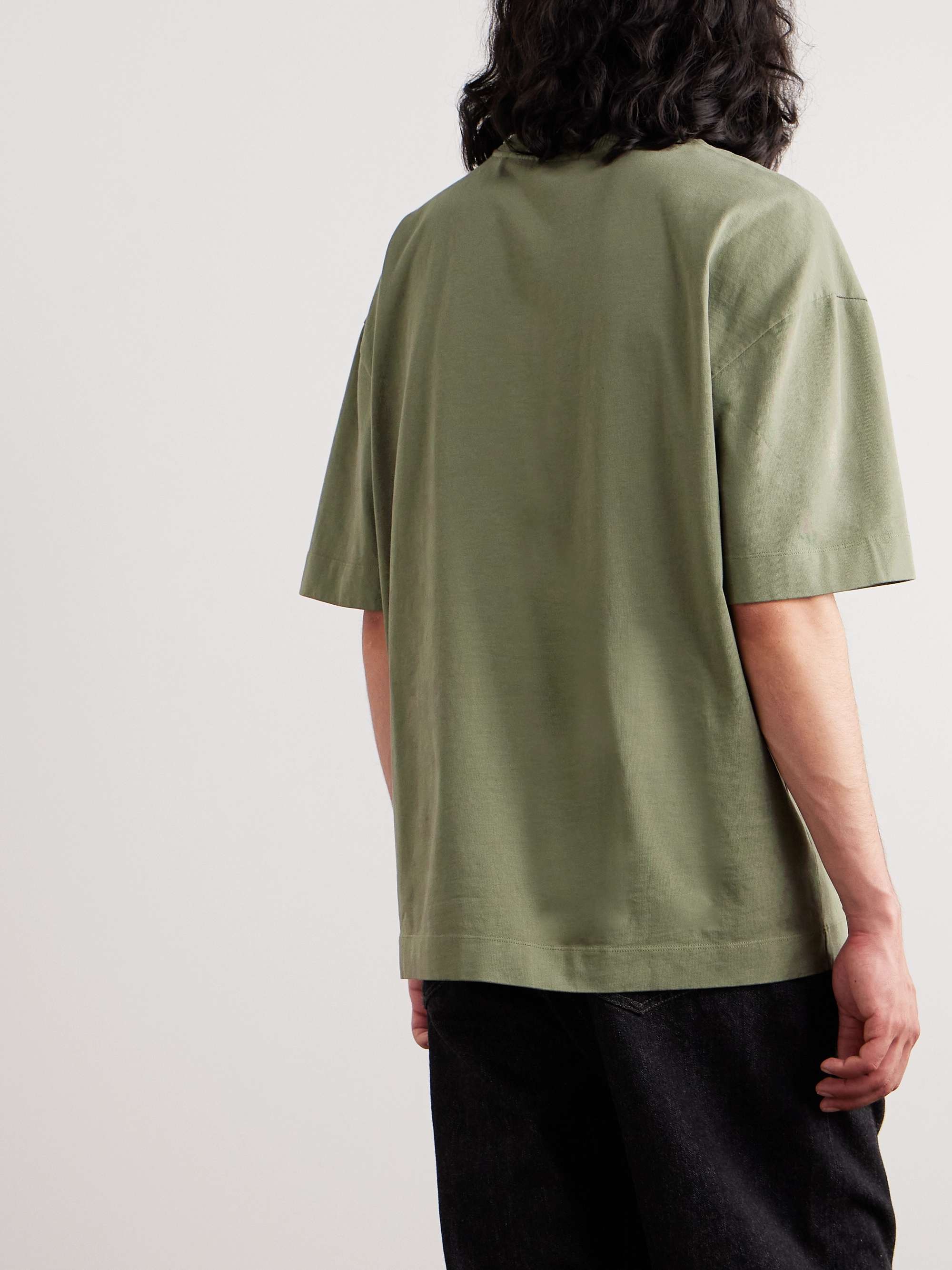 APPLIED ART FORMS LM14 SlimFit LogoEmbroidered CottonJersey TShirt