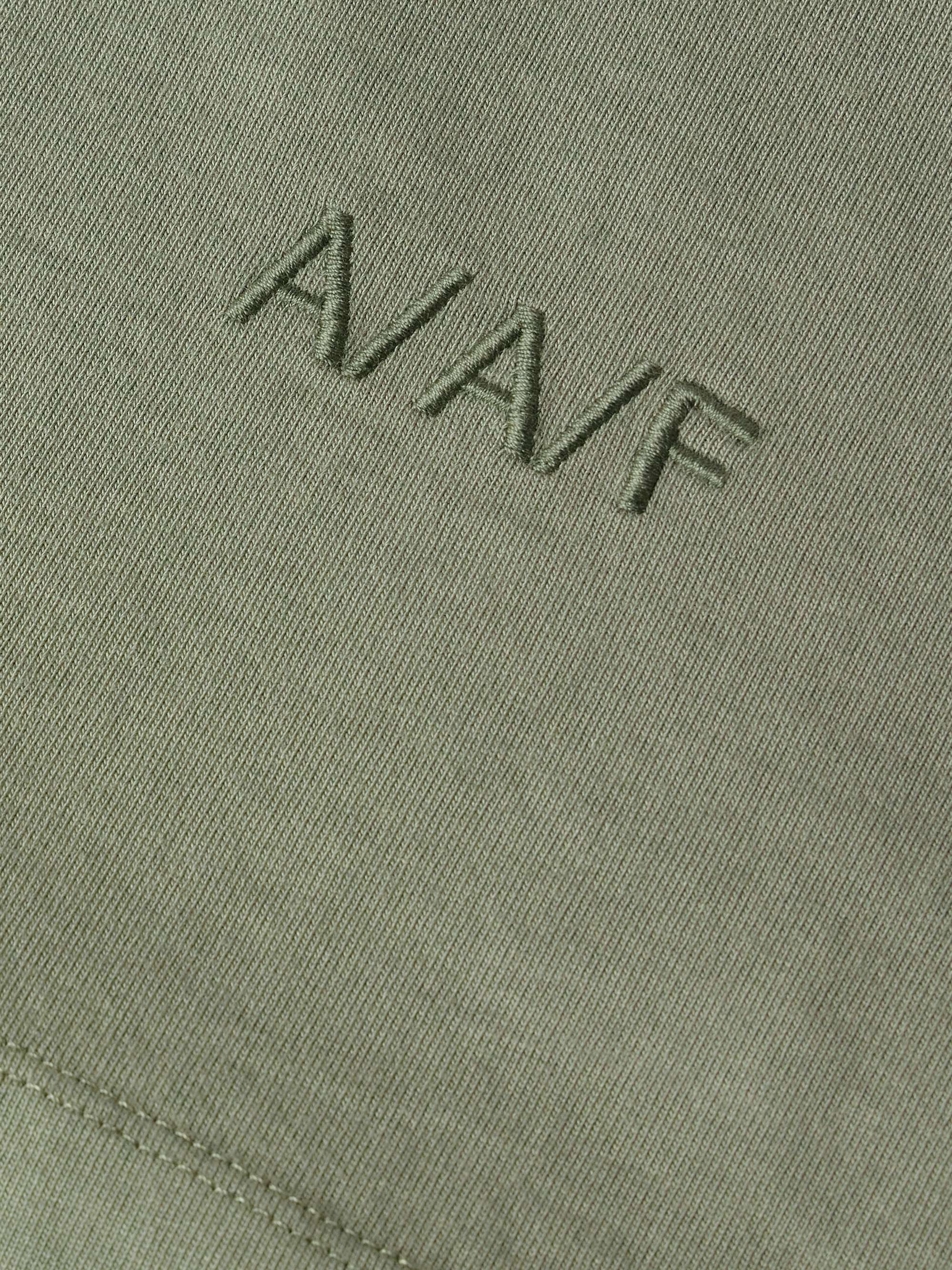 APPLIED ART FORMS LM14 SlimFit LogoEmbroidered CottonJersey TShirt