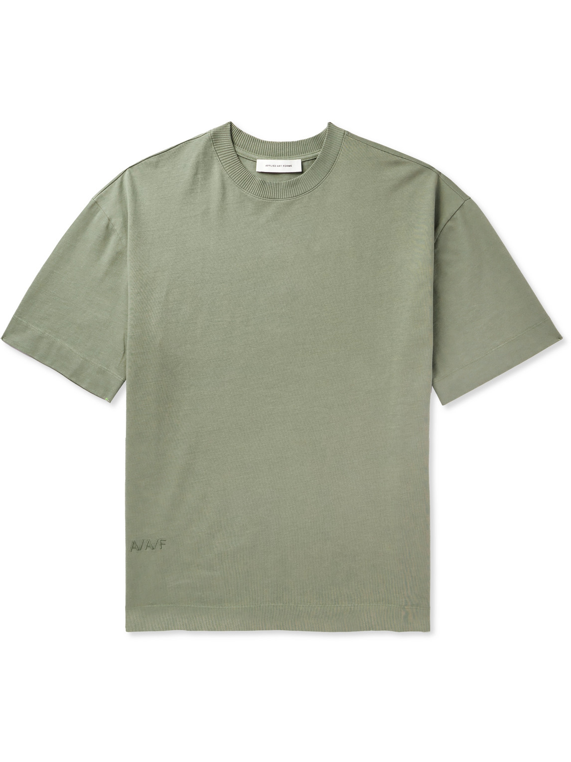 Applied Art Forms LM1-4 Slim-Fit Logo-Embroidered Cotton-Jersey T-Shirt