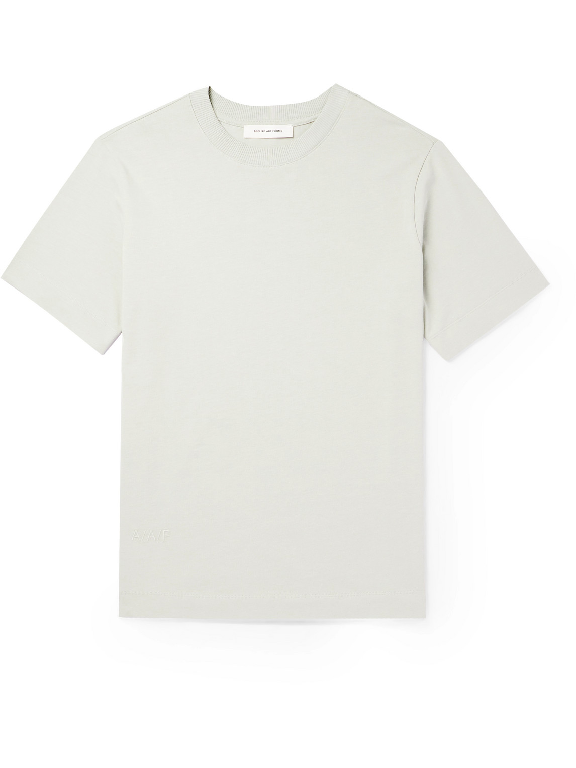 Applied Art Forms LM1-1 Garment-Dyed Logo-Embroidered Cotton-Jersey T-Shirt