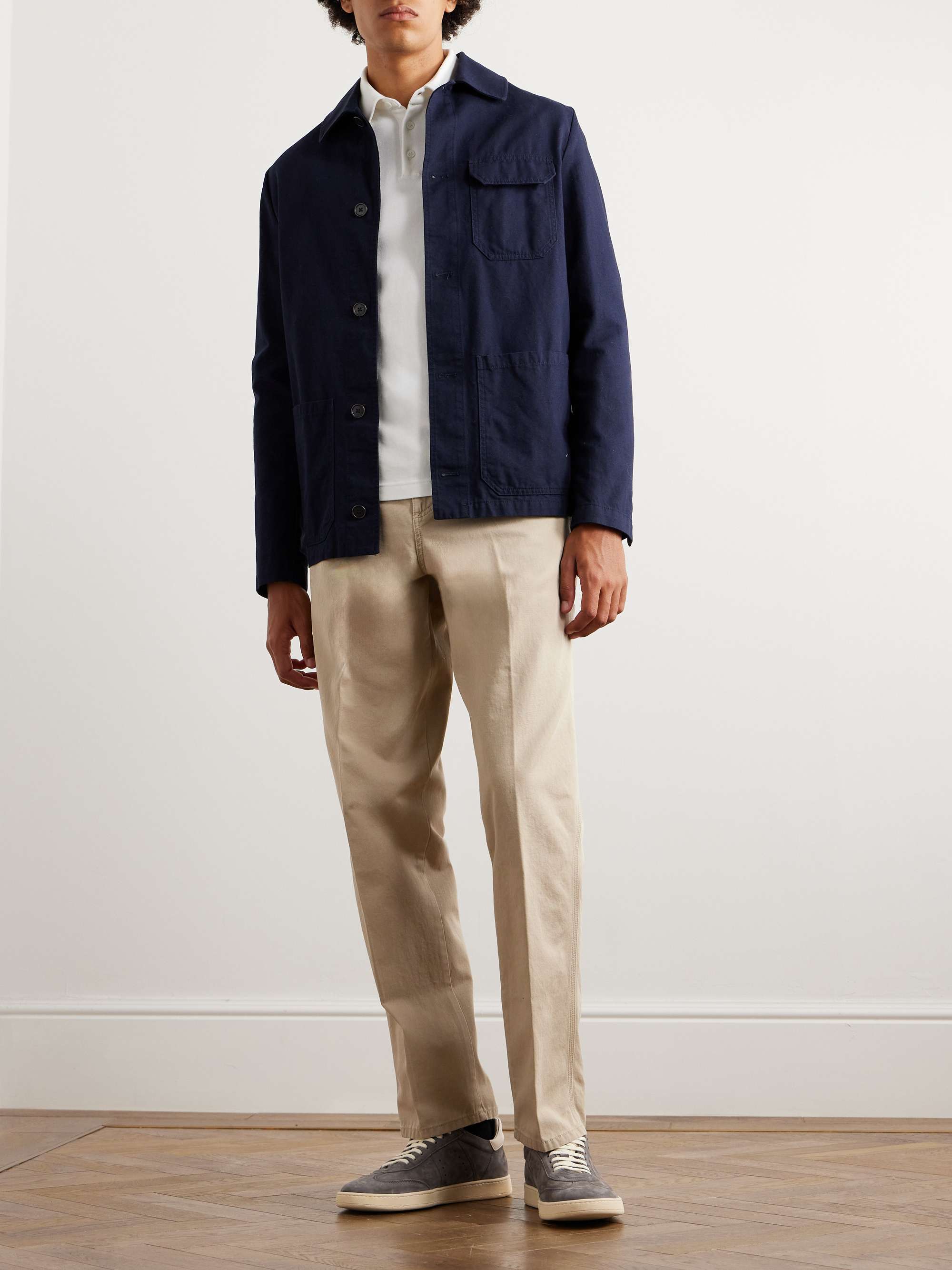 INCOTEX Zanone Cotton-Jersey Polo Shirt for Men | MR PORTER