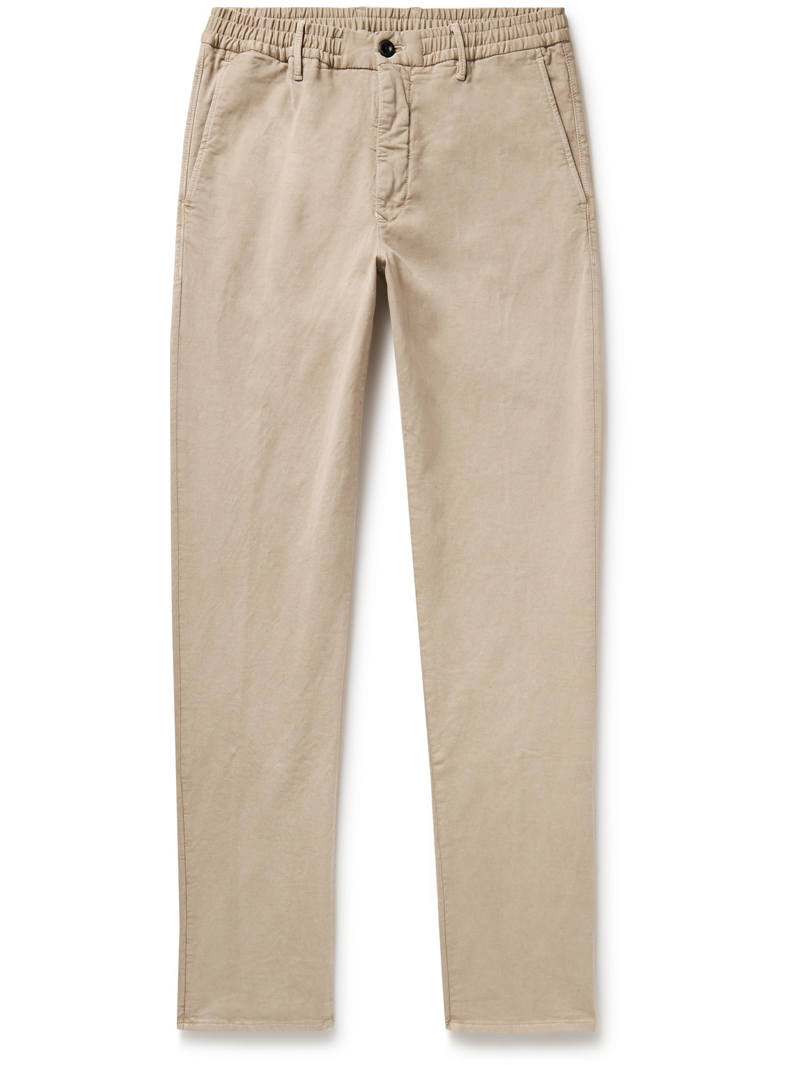 Incotex Slim-fit Cotton-blend Trousers In Beige
