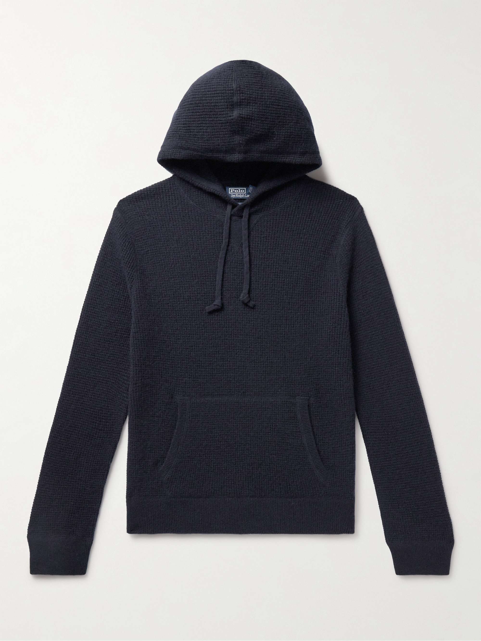 POLO RALPH LAUREN Slim-Fit Waffle-Knit Cashmere Hoodie,Navy