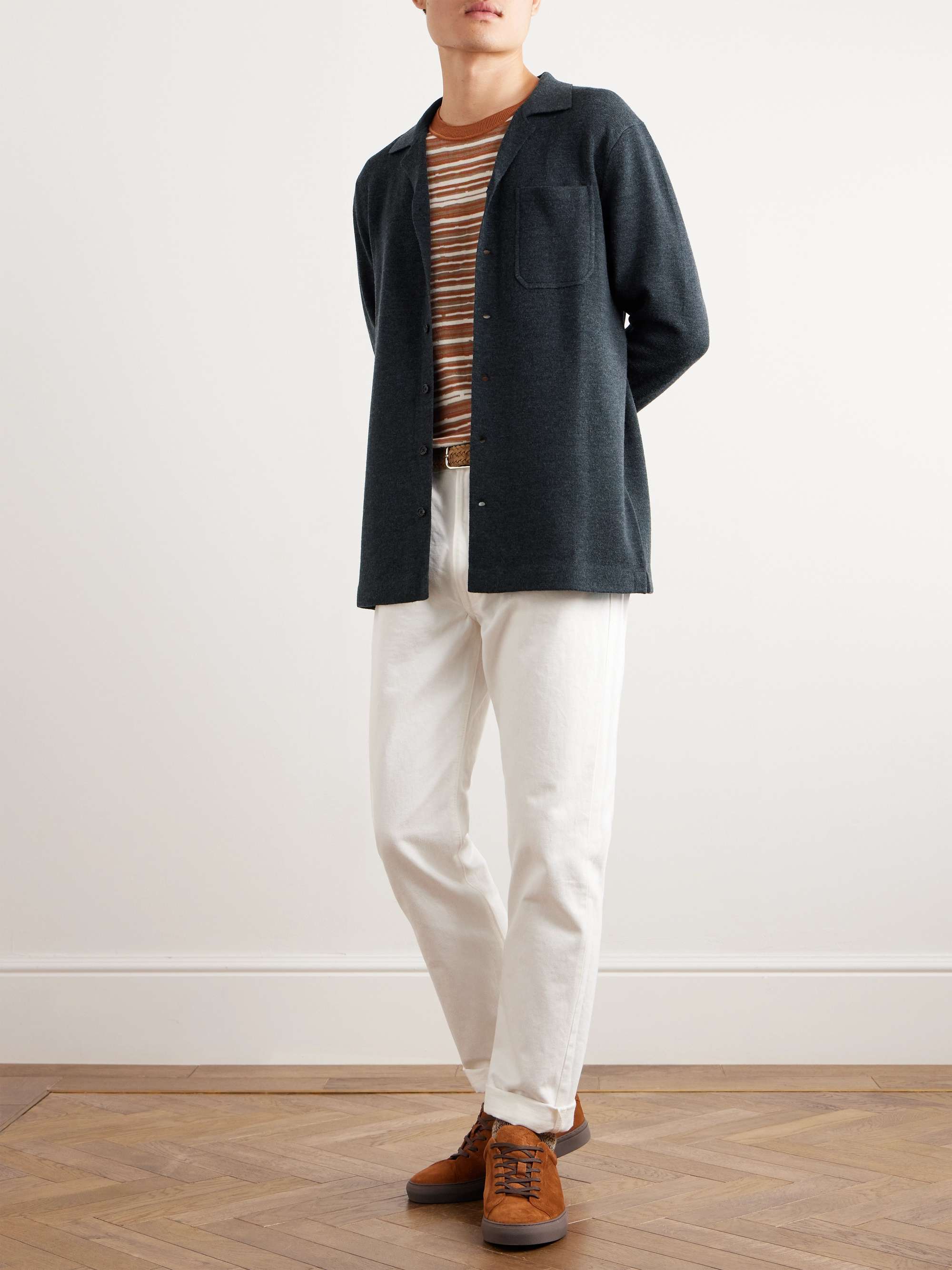 POLO RALPH LAUREN Camp-Collar Merino Wool Cardigan for Men | MR PORTER