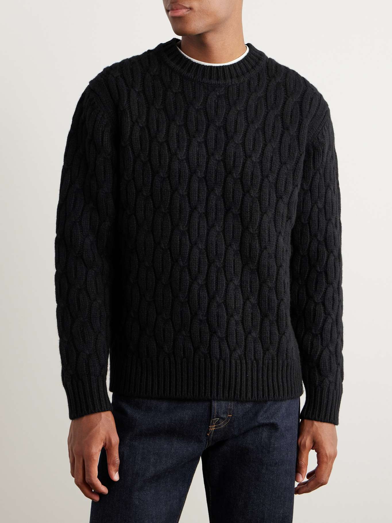 BELSTAFF Grafton Cable-Knit Wool Sweater for Men | MR PORTER