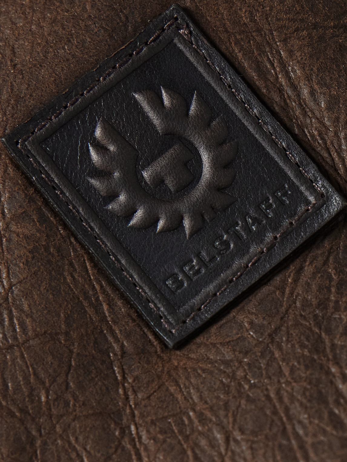 BELSTAFF WILDER SHEARLING-TRIMMED LEATHER AVIATOR JACKET