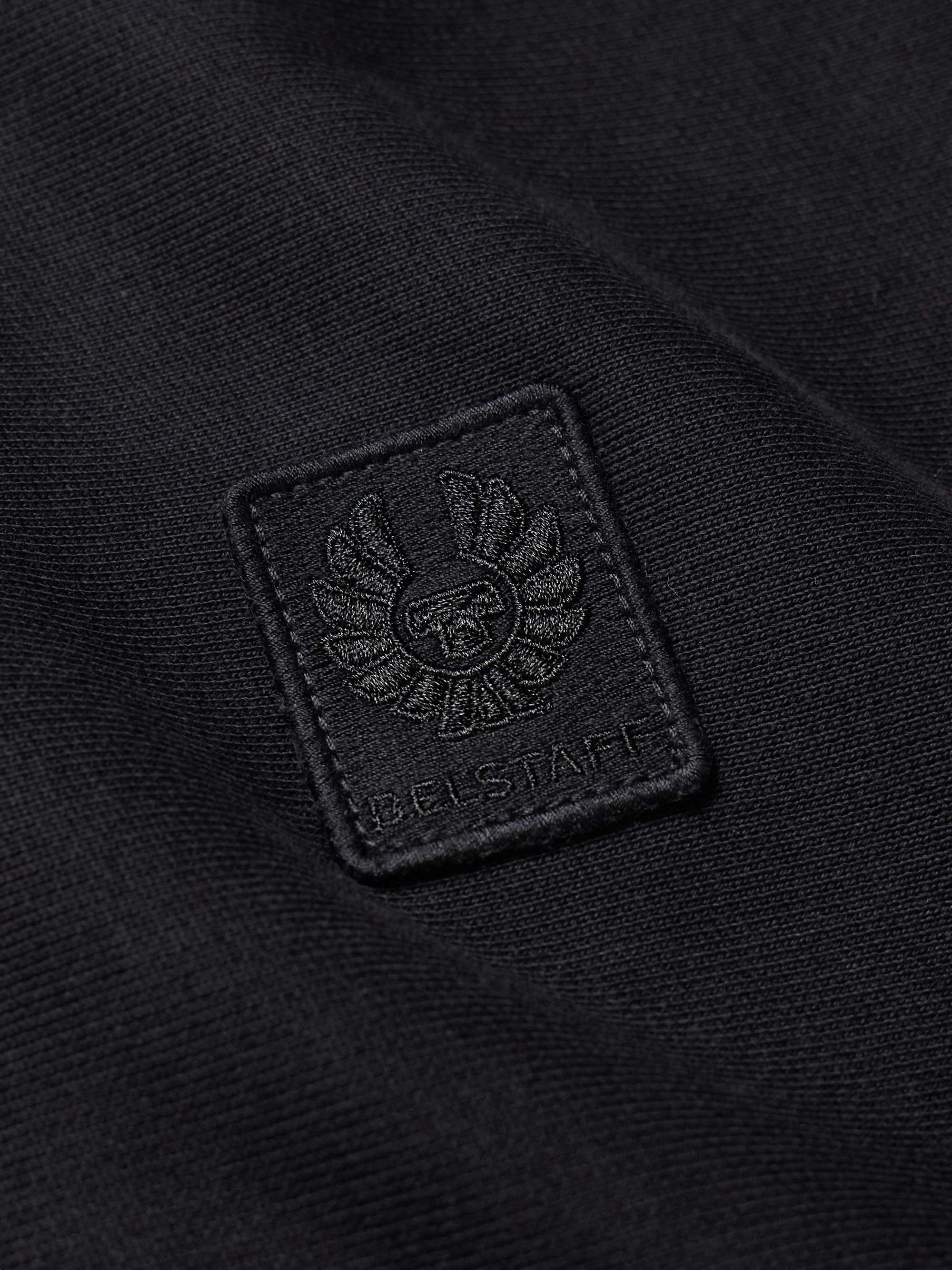 BELSTAFF Hockley Logo-Appliquéd Garment-Dyed Cotton-Jersey Sweatshirt ...