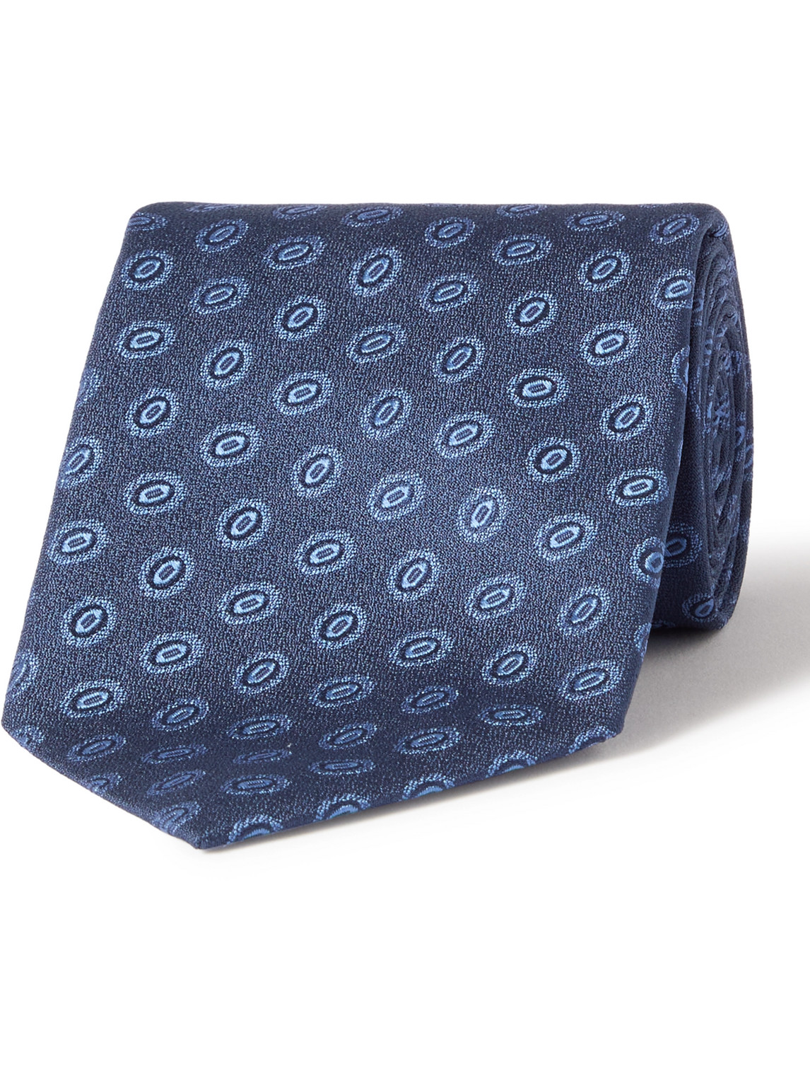 Charvet 8.5cm Silk-jacquard Tie In Blue