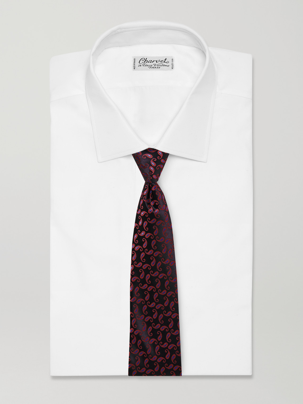 Shop Charvet 8.5cm Paisley-jacquard Silk Tie In Red