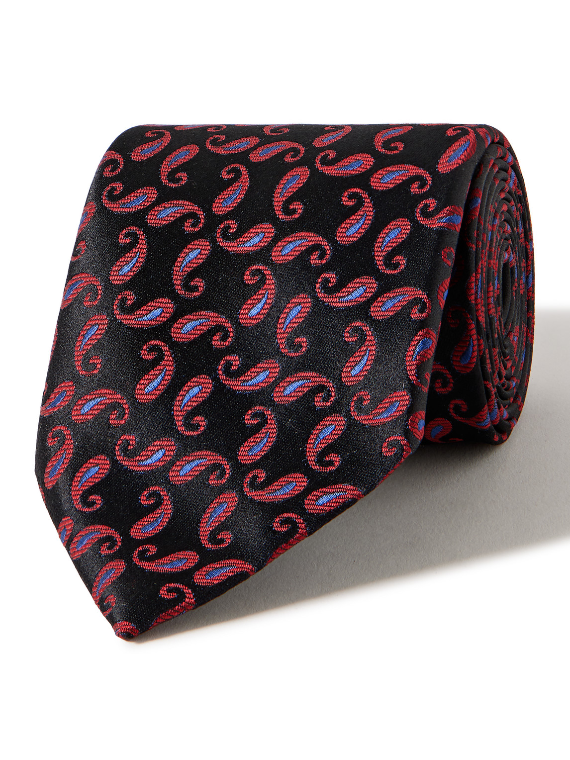 Charvet 8.5cm Paisley-jacquard Silk Tie In Red
