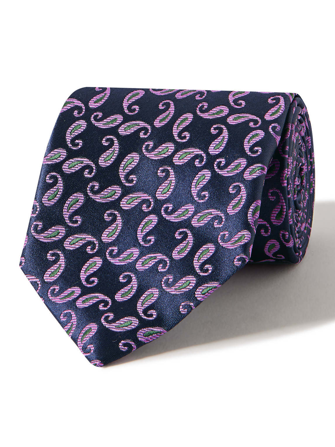 Charvet 8.5cm Paisley-jacquard Silk Tie In Purple