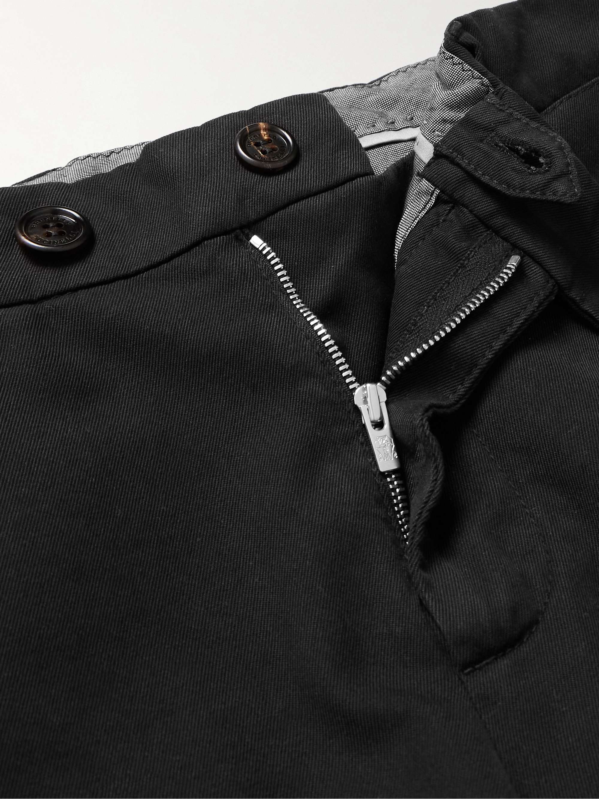 BRUNELLO CUCINELLI Straight-Leg Cotton-Gabardine Trousers for Men | MR ...