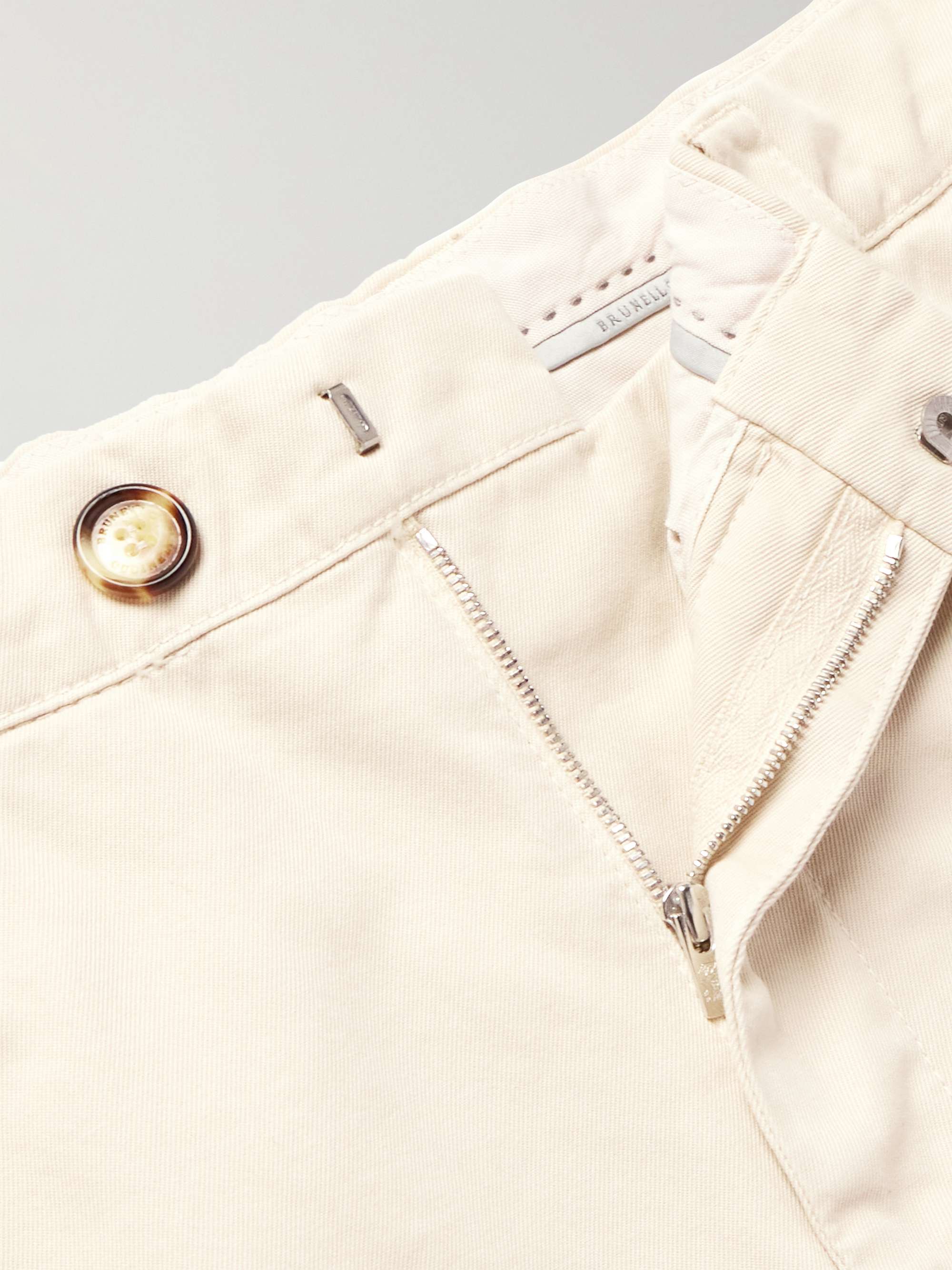 BRUNELLO CUCINELLI Straight-Leg Cotton-Gabardine Cargo Trousers