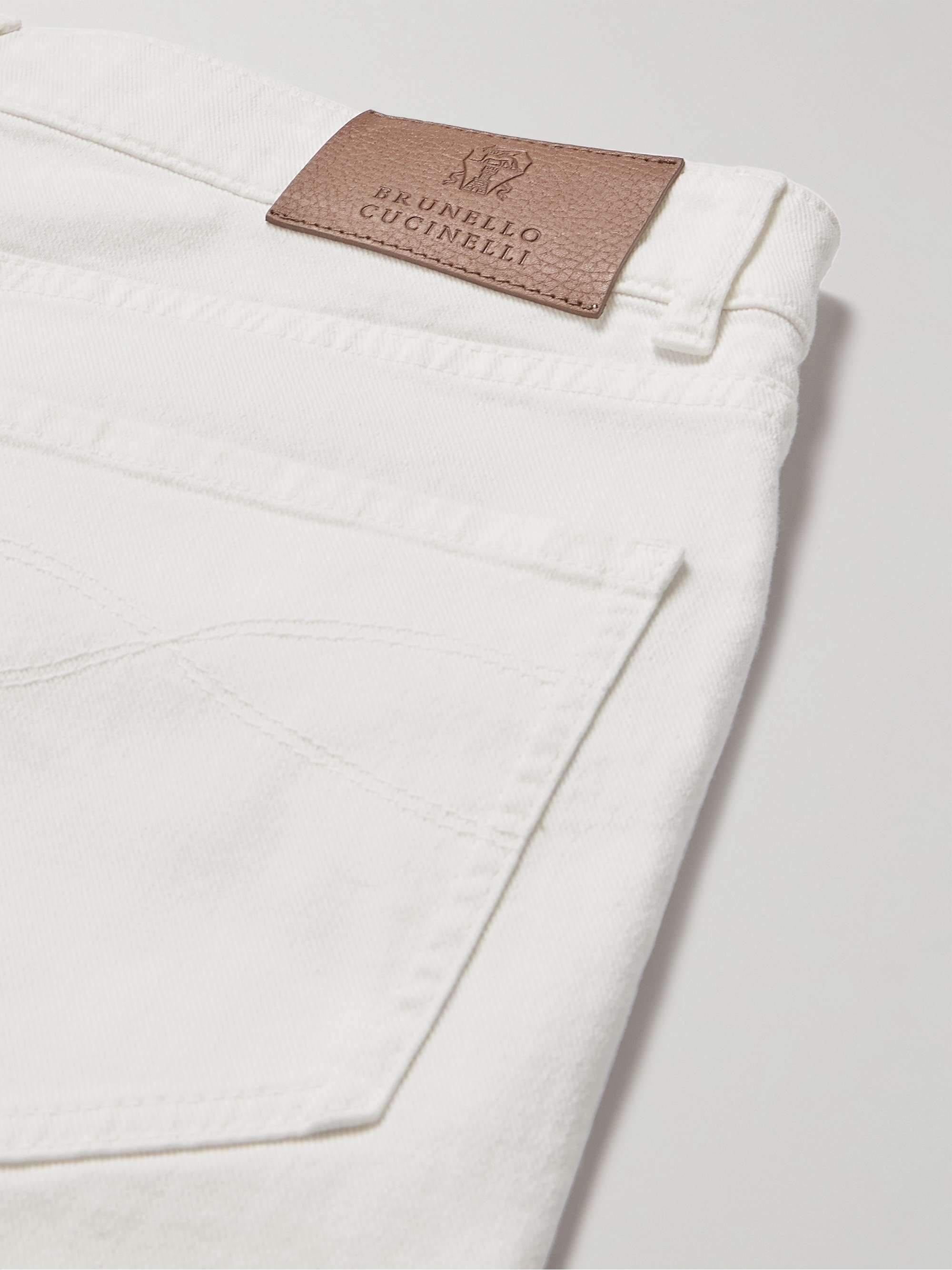 BRUNELLO CUCINELLI Tapered Garment-Dyed Stretch-Cotton Trousers