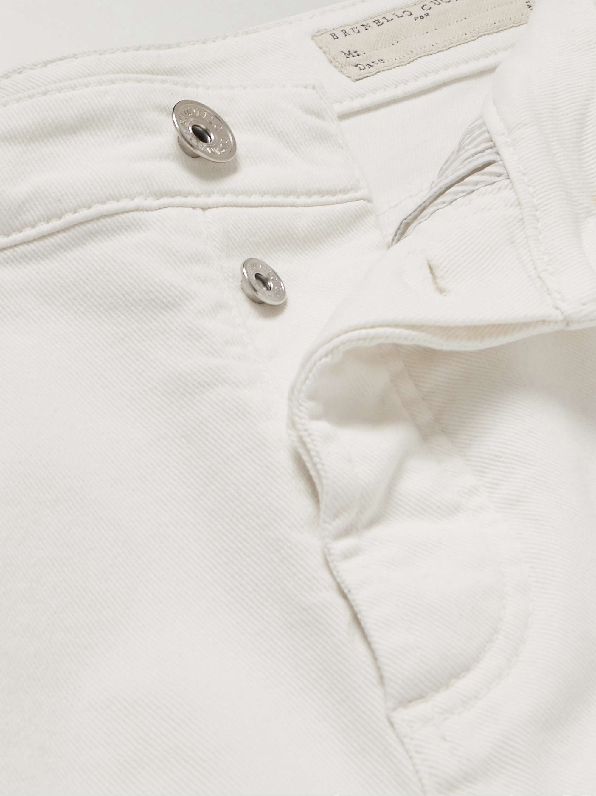 BRUNELLO CUCINELLI Tapered Garment-Dyed Stretch-Cotton Trousers
