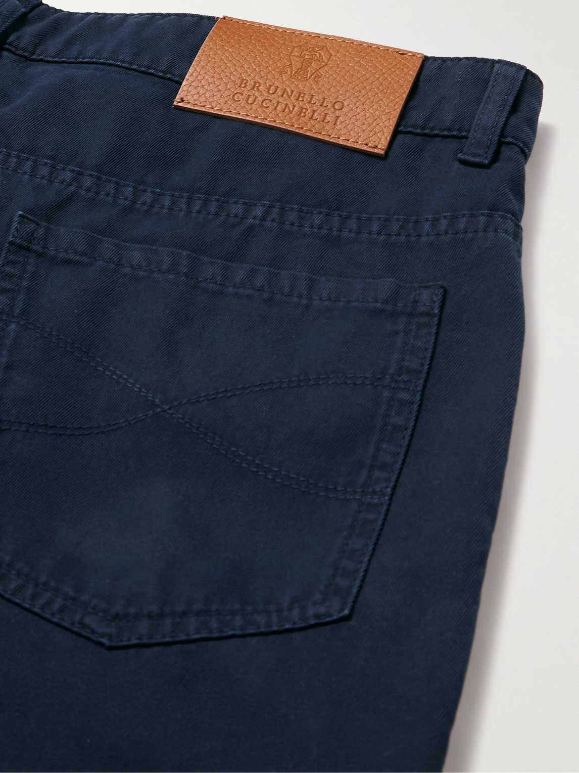 Brunello Cucinelli Black Ripped Denim Iconic Fit Trousers In Blue