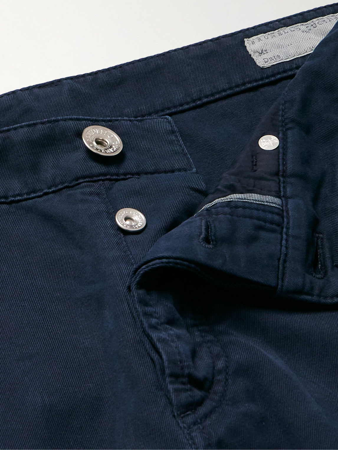 Brunello Cucinelli Black Ripped Denim Iconic Fit Trousers In Blue