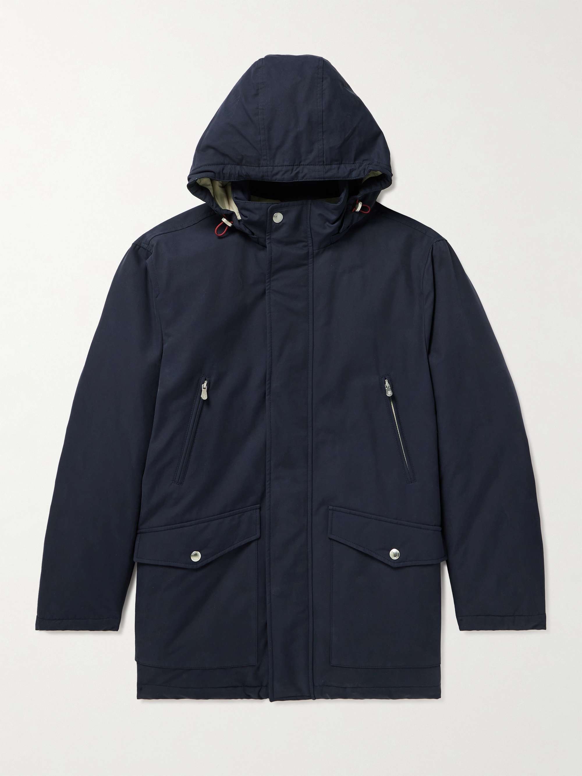 parka deperlante pour homme bleu marine