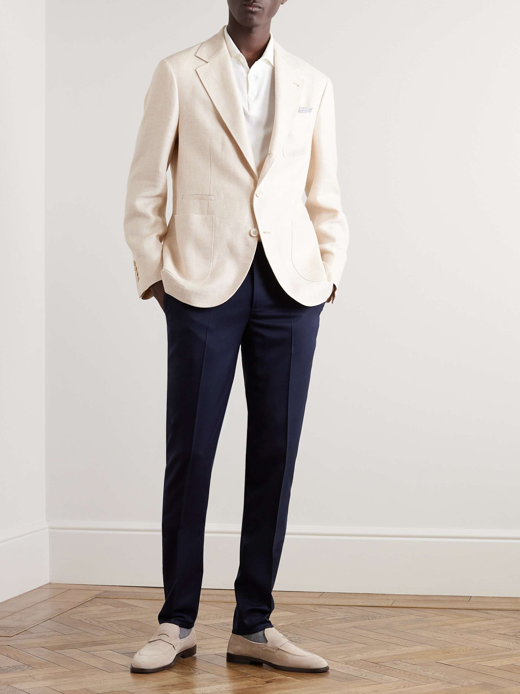 BRUNELLO CUCINELLI Slim-Fit Tapered Virgin Wool Trousers for Men | MR ...