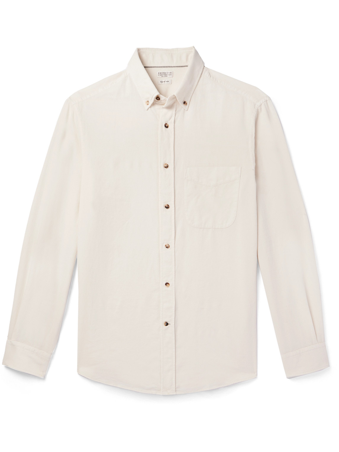 BRUNELLO CUCINELLI BUTTON-DOWN COLLAR COTTON-CORDUROY SHIRT