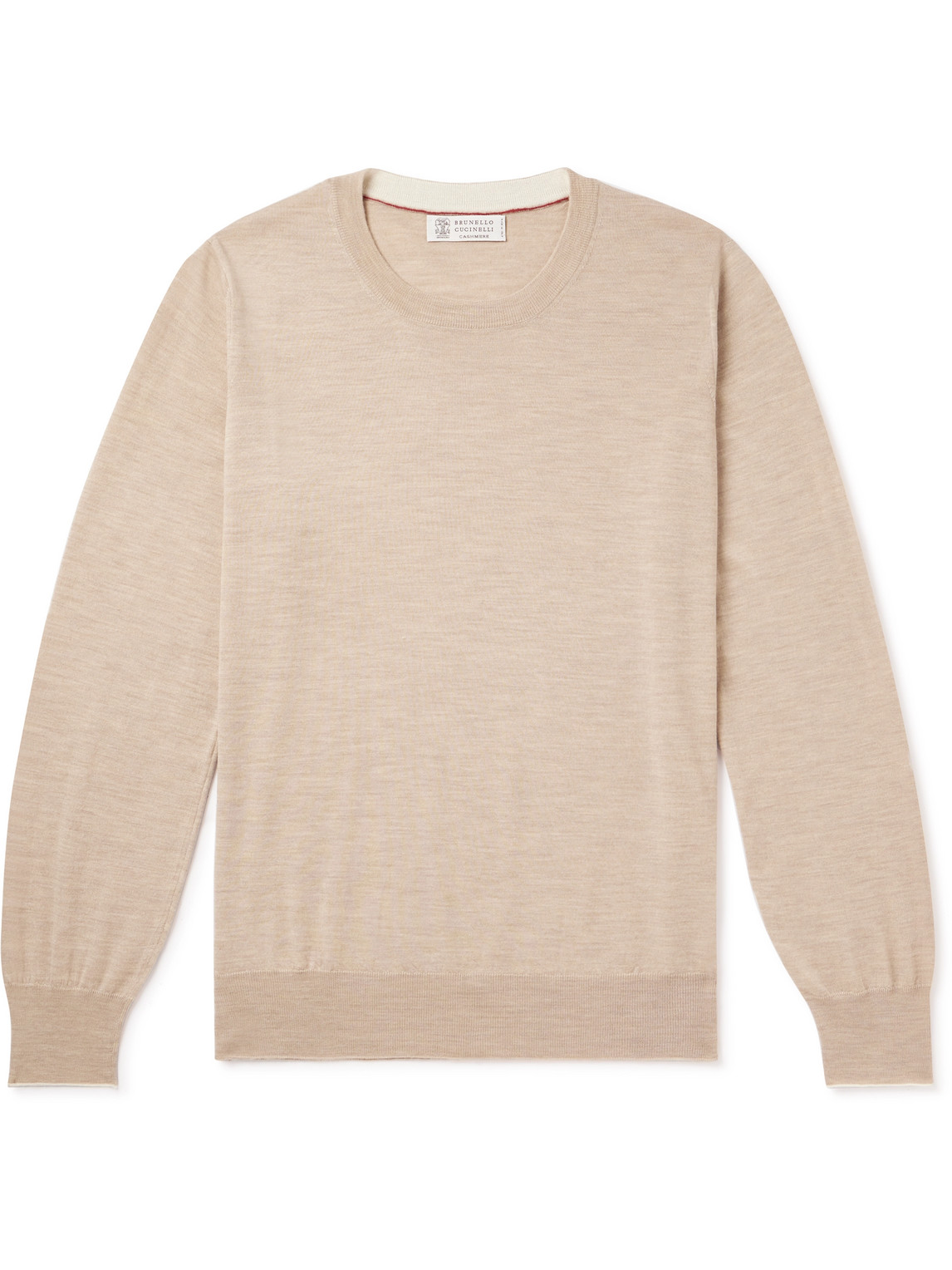Brunello Cucinelli Wool And Cashmere-blend Sweater In Neutrals
