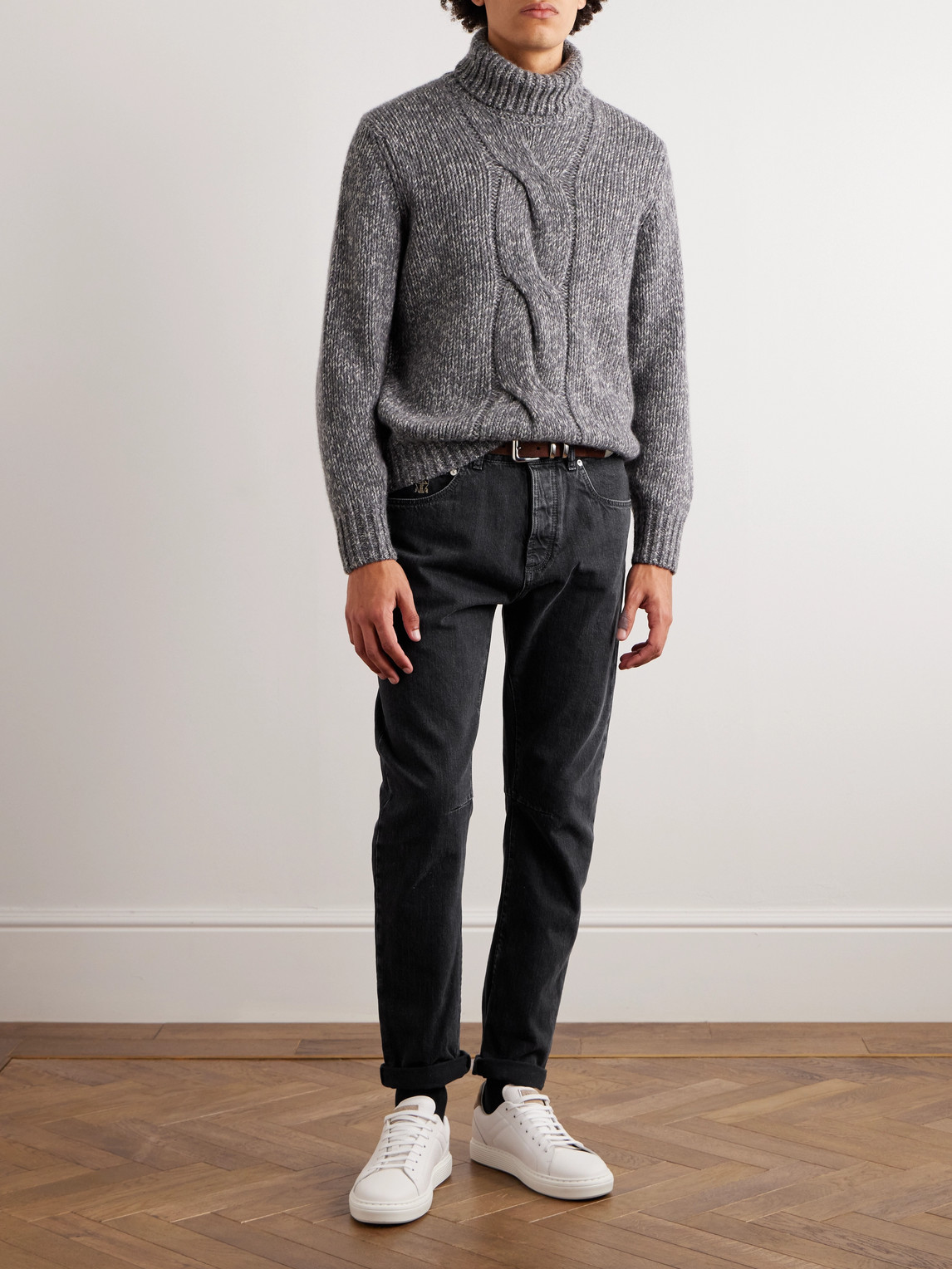 Shop Brunello Cucinelli Straight-leg Jeans In Black