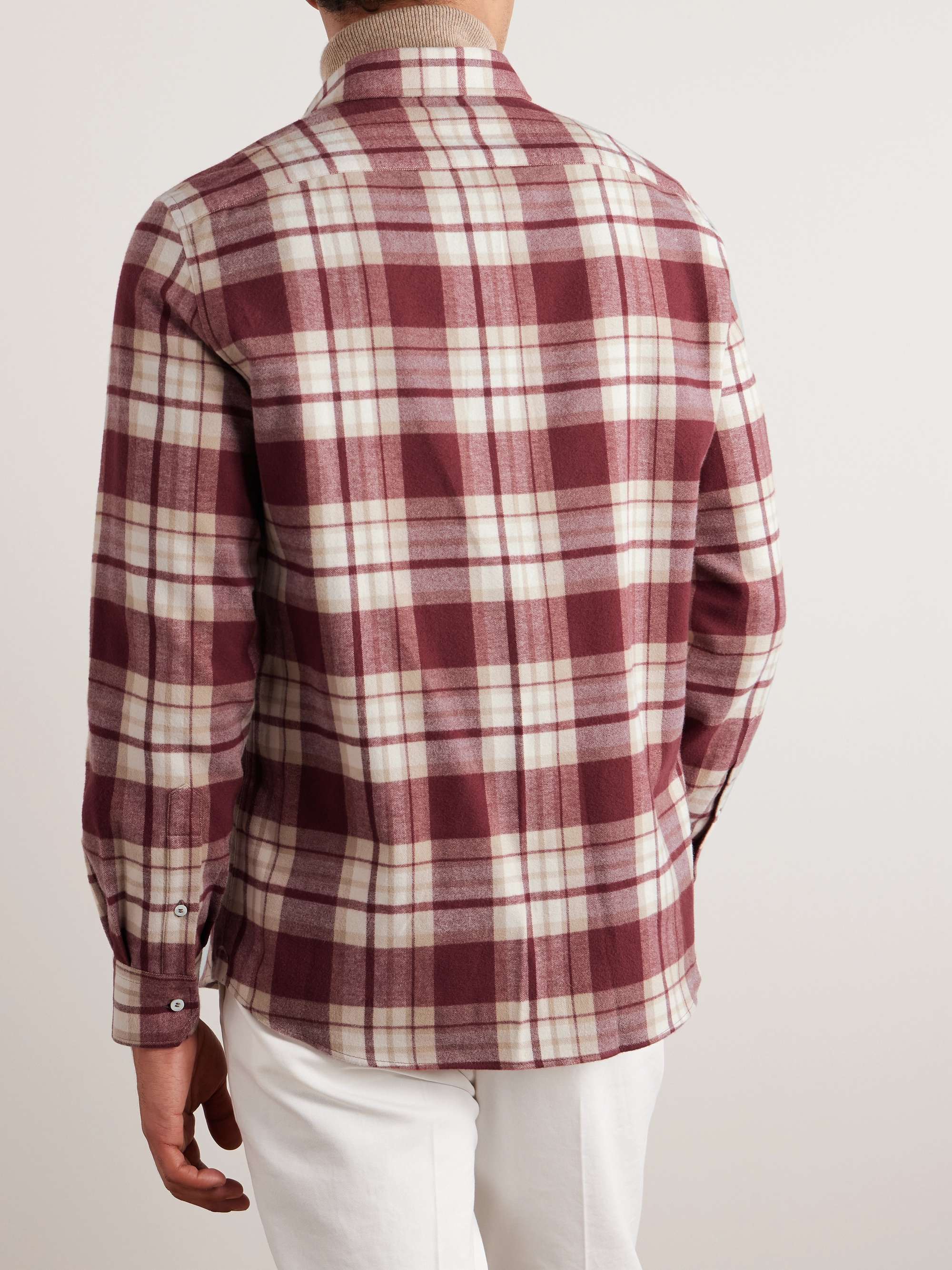 BRUNELLO CUCINELLI Checked Cotton-Flannel Shirt for Men | MR PORTER