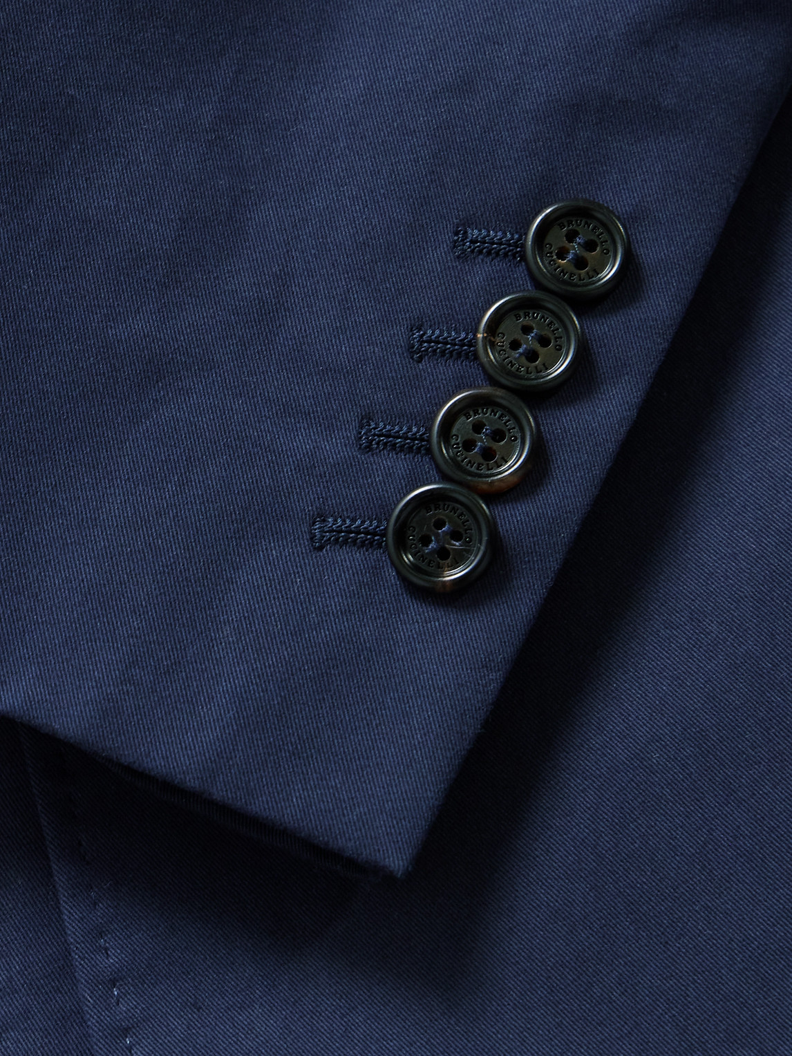  Brunello Cucinelli - Stretch-cotton And Cashmere-blend Twill Double-breasted Suit Jacket - Men - Blue - It 48 