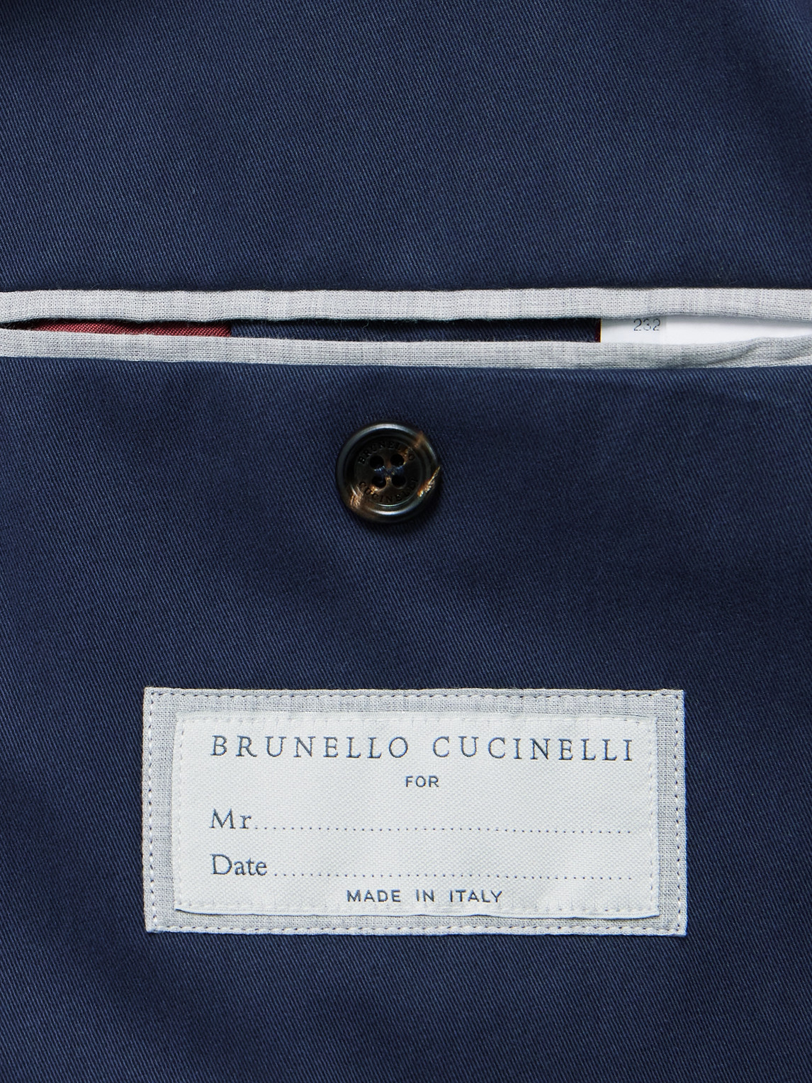 Shop Brunello Cucinelli Stretch-cotton And Cashmere-blend Twill Double-breasted Suit Jacket In Blue