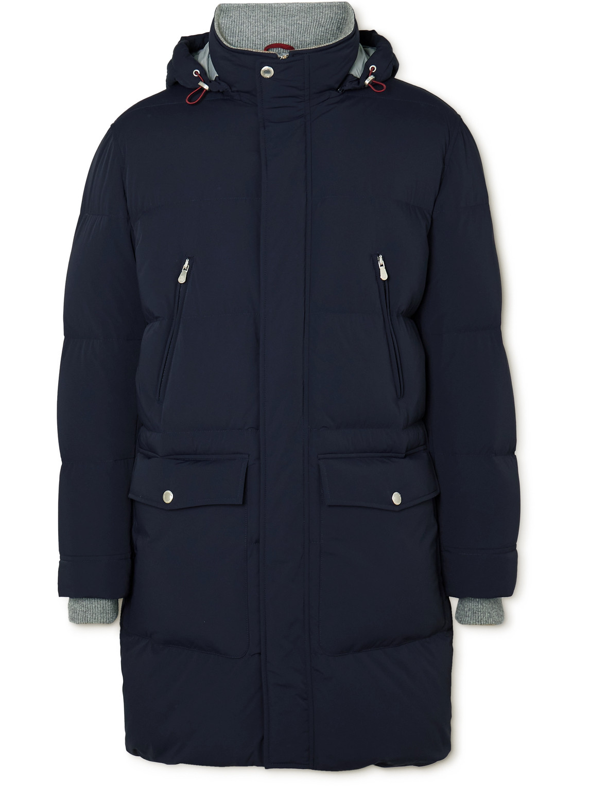 Quilted Padded Shell Hooded Down Parka