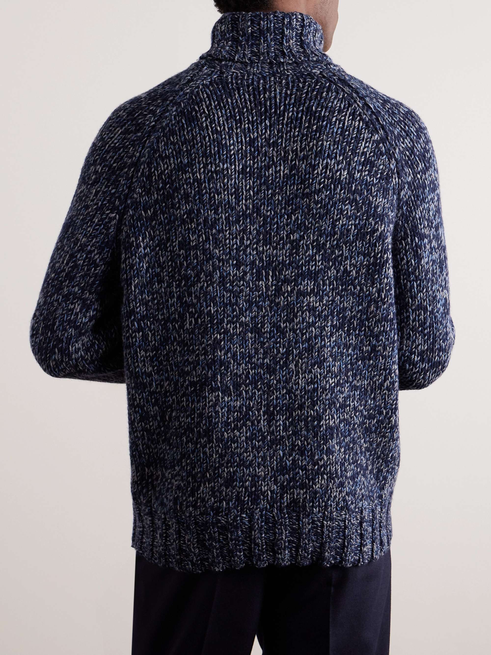 BRUNELLO CUCINELLI Virgin Wool, Cashmere and Silk-Blend Rollneck Sweater