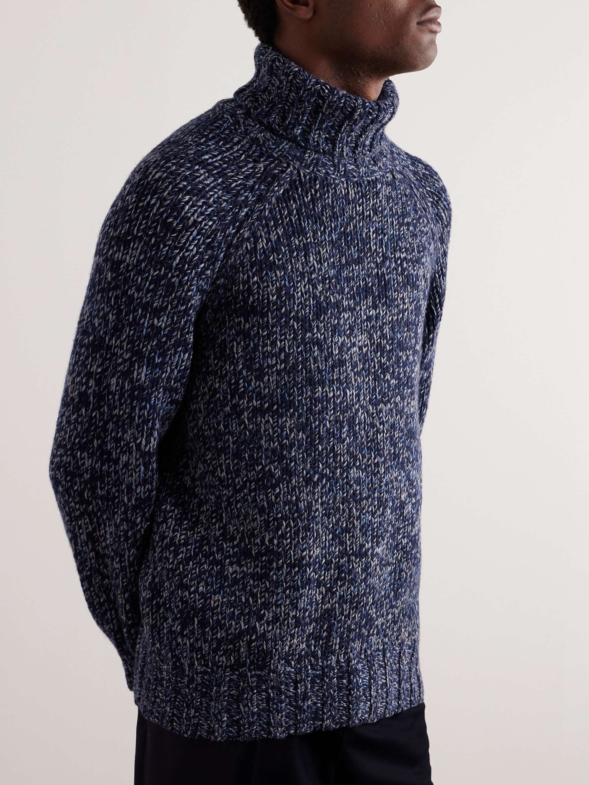 BRUNELLO CUCINELLI Virgin Wool, Cashmere and Silk-Blend Rollneck Sweater